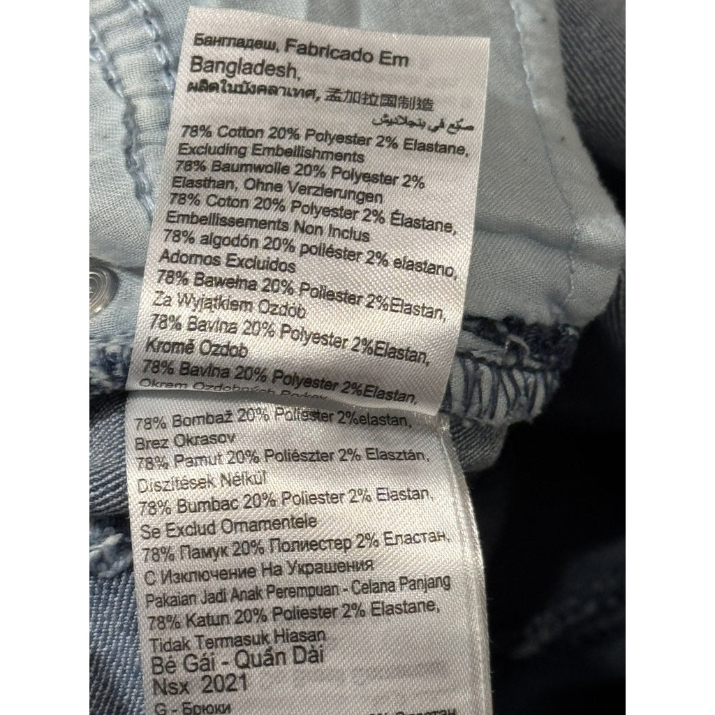 Cotton On Kids Jeans Slim Fit Blue Distressed Unisex Kids Size 9-10