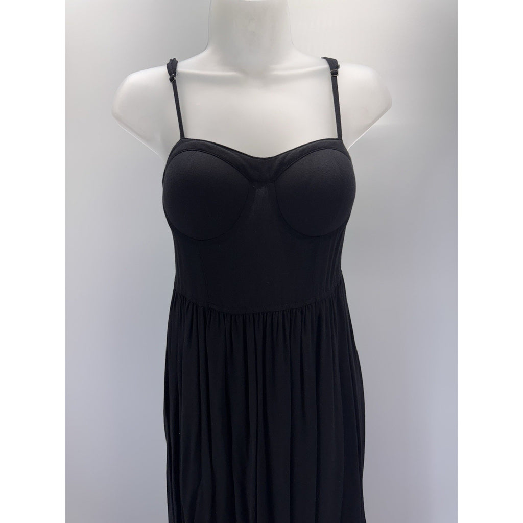 Rewash Womens Molded Cup Dress Black Sz S Adjustable Straps Smocked Back