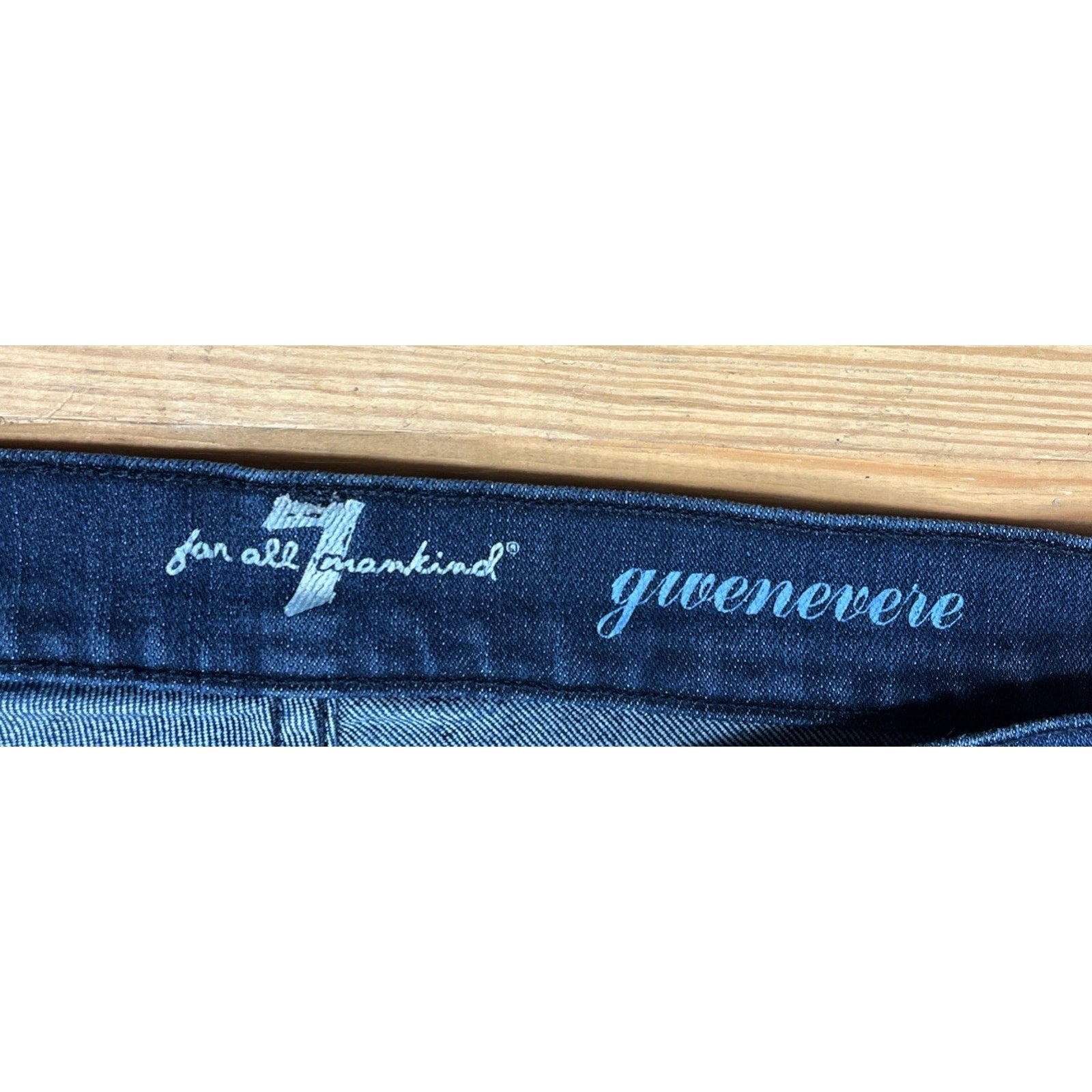 7 For All Mankind Gwenevere Skinny Jeans Women Sz 28X29 Blue Stretch Denim