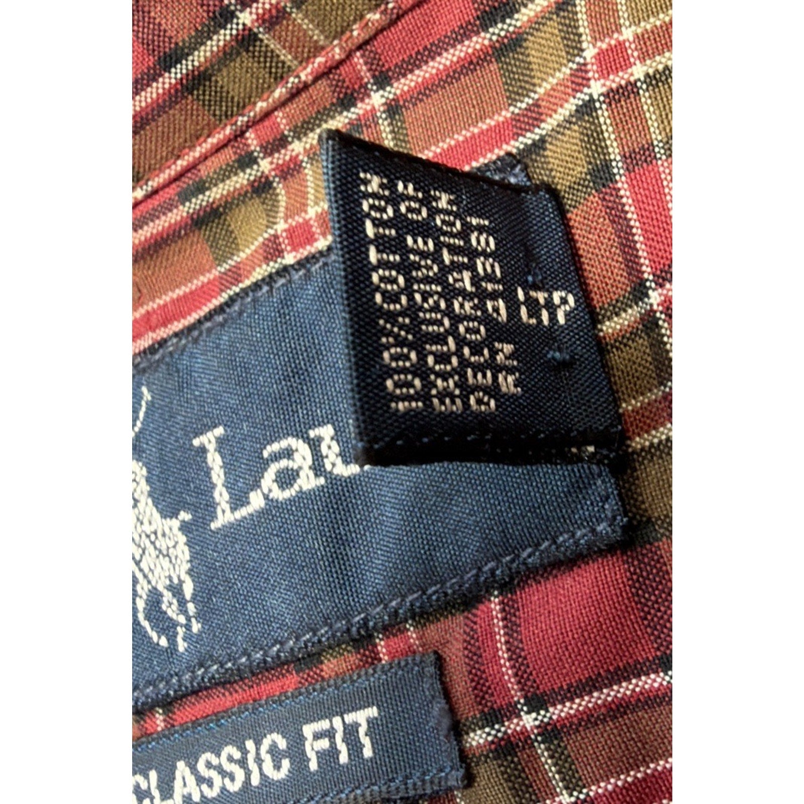 Ralph Lauren Plaid Shirt Men's M Classic Fit Oxford Button Down Long Sleeve