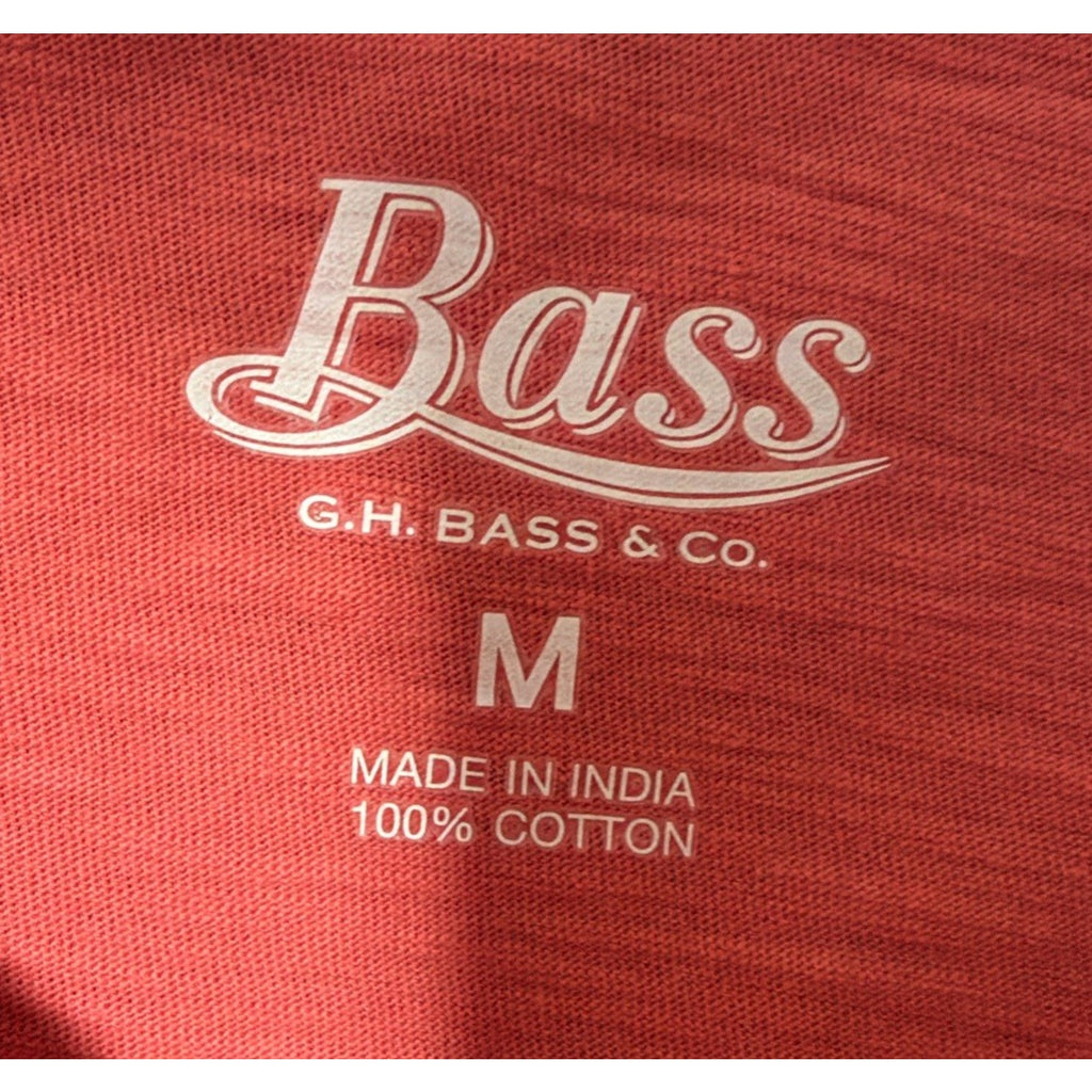 G.H. Bass & Co. Size M Women's Coral 3/4 Sleeve Floral Embellished T-Shirt