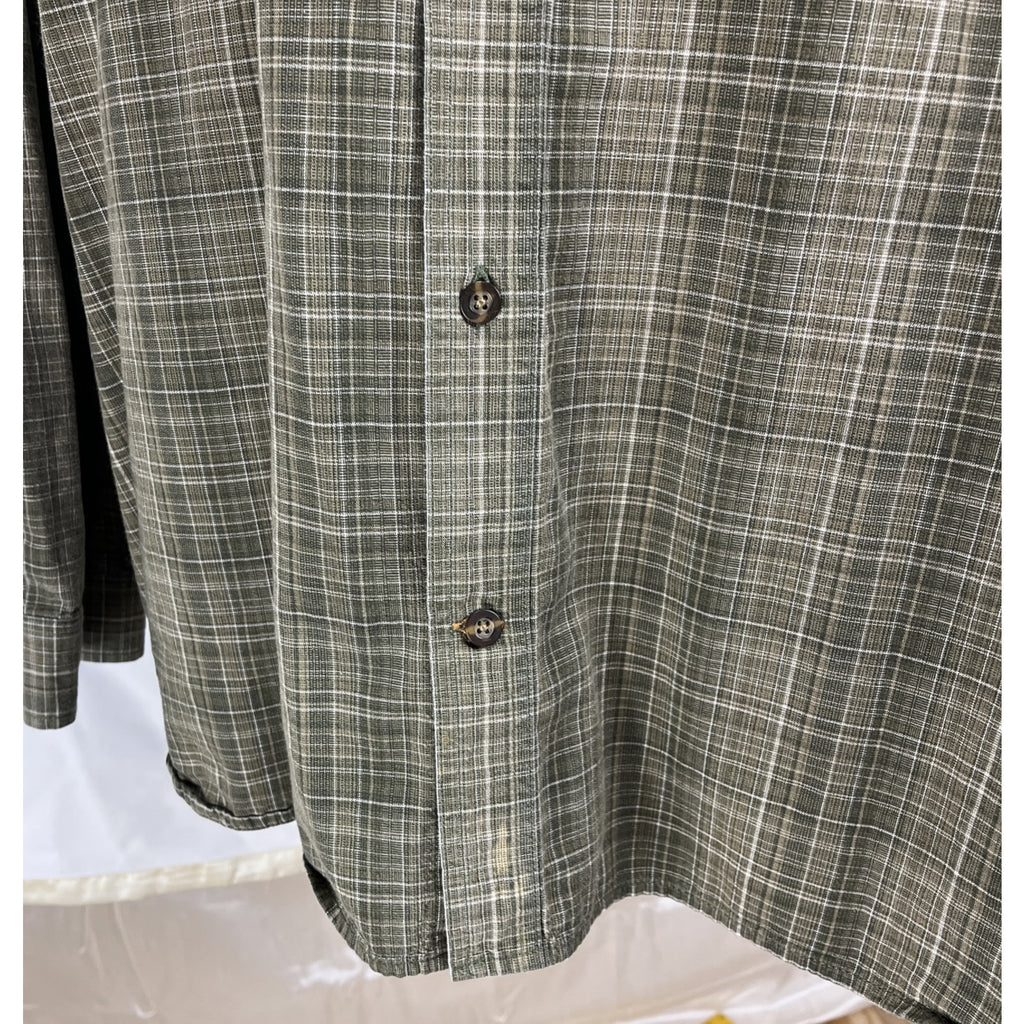 Carhartt Flannel Shirt Men's Size XL Heavyweight Cotton Plaid Original Fit Green