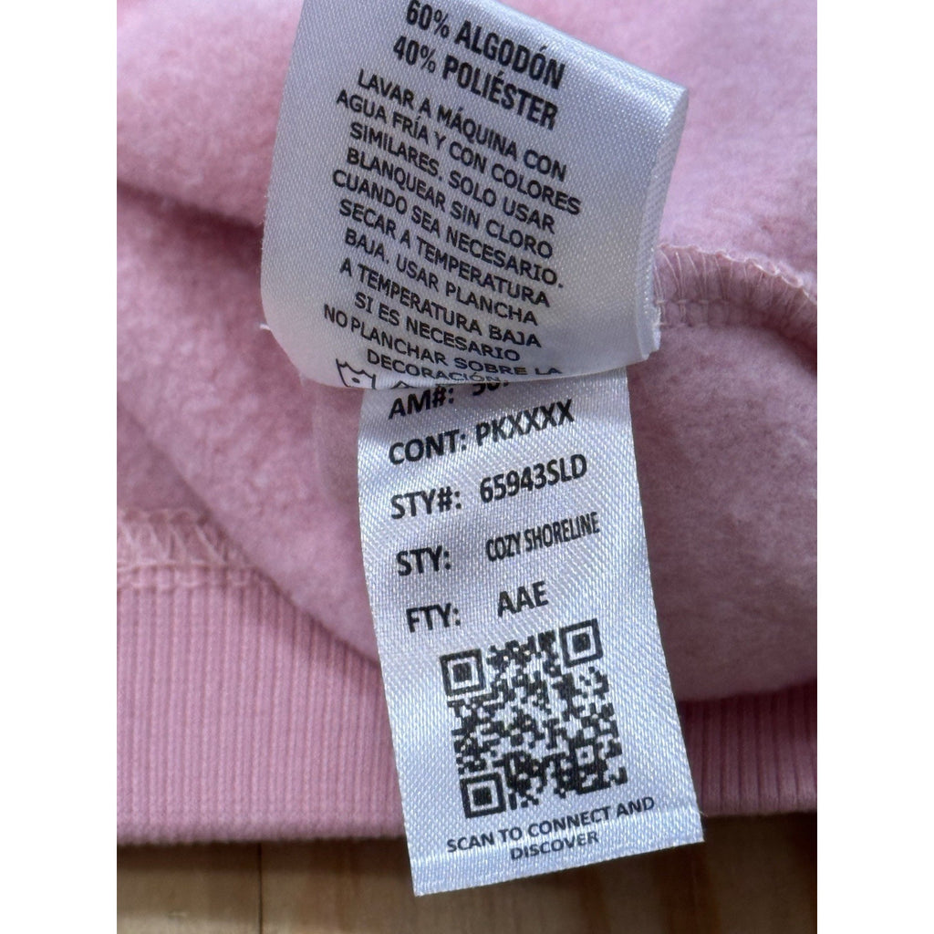 Womens Royce Pink Long Sleeve Cabana Island Vibe Sweatshirt Large Oversized