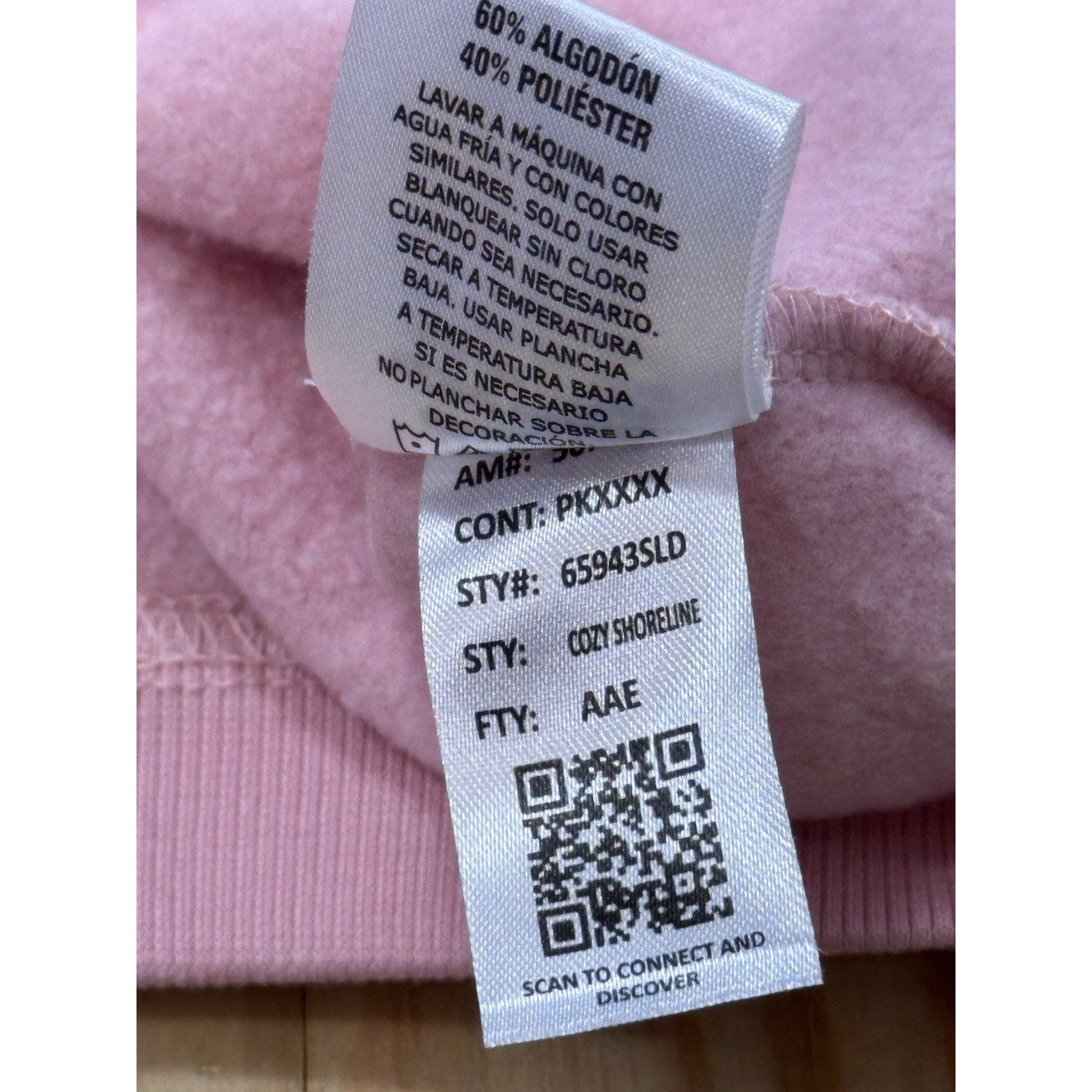 Womens Royce Pink Long Sleeve Cabana Island Vibe Sweatshirt Large Oversized