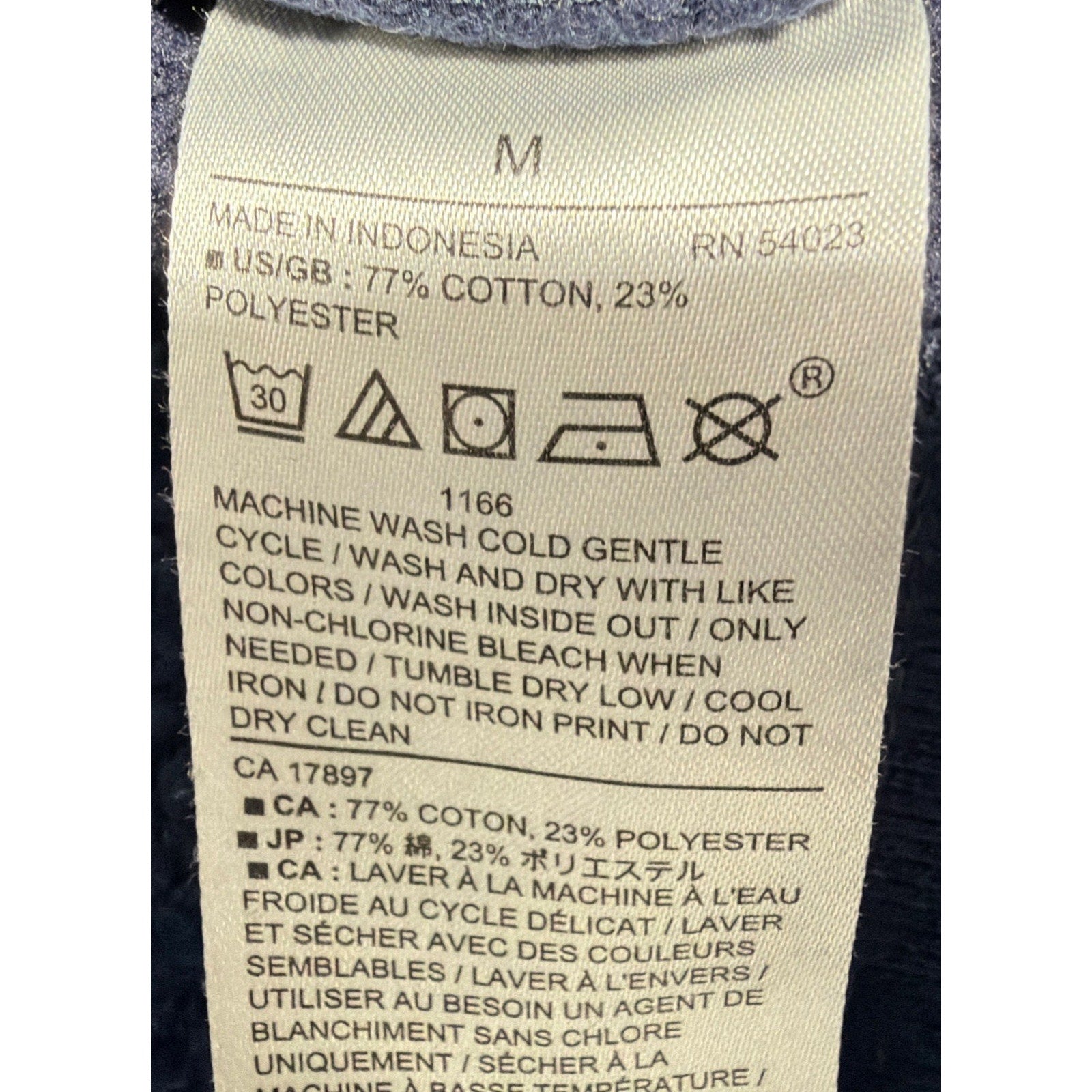 Men Banana Republic Fleece Graphic Logo Pullover Sweatshirt BLUE M