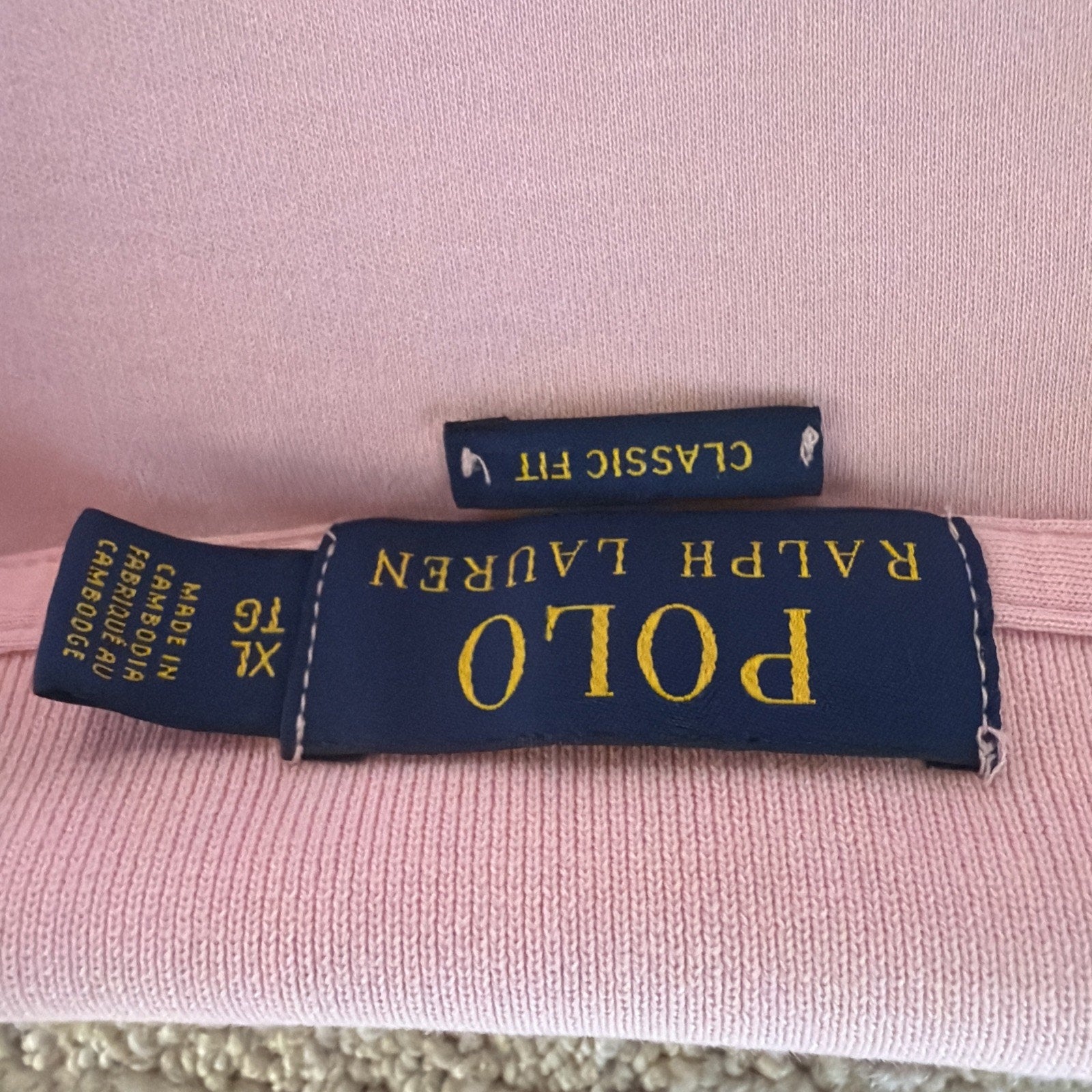 Polo Ralph Lauren Classic Fit Men's Pink Polo Soft Cotton Shirt, Size: X-Large