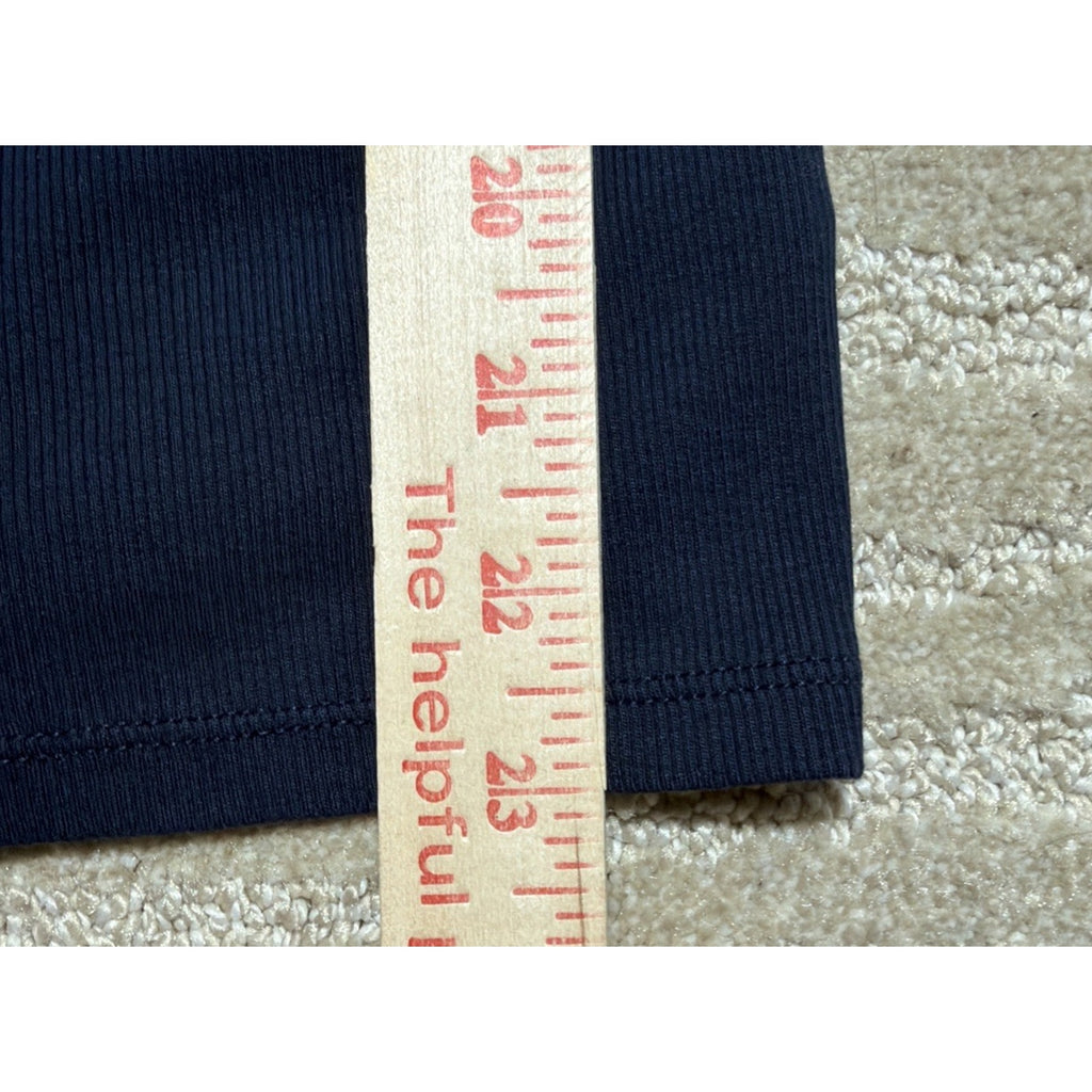 LAUREN RALPH LAUREN Pullover Navy Blue White Trim Cap Sleeve Top Size S
