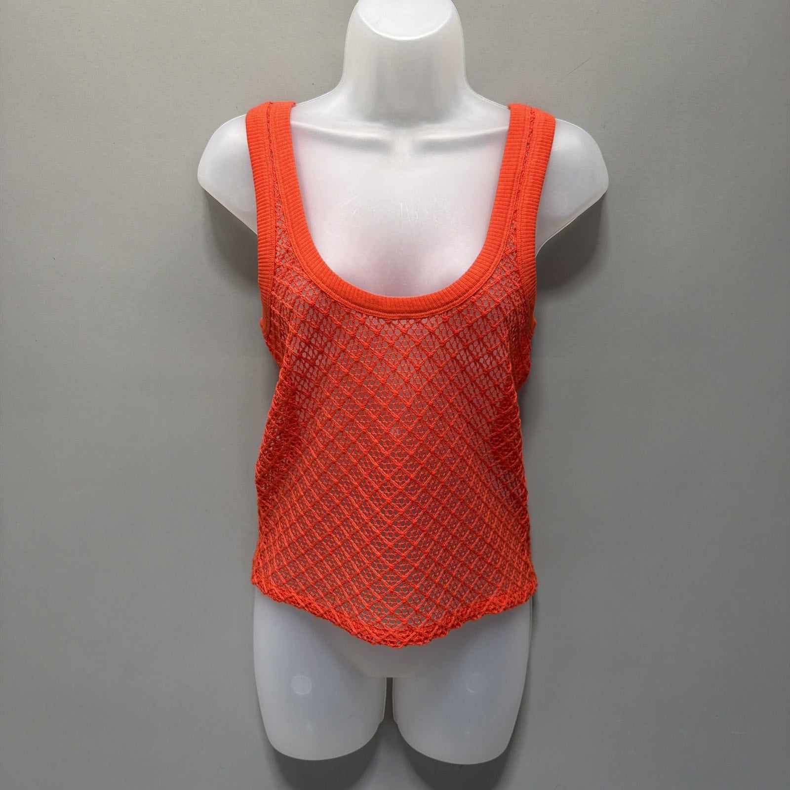 J.CREW Beach Crotchet Tank in Bright Orange Size XS NWT