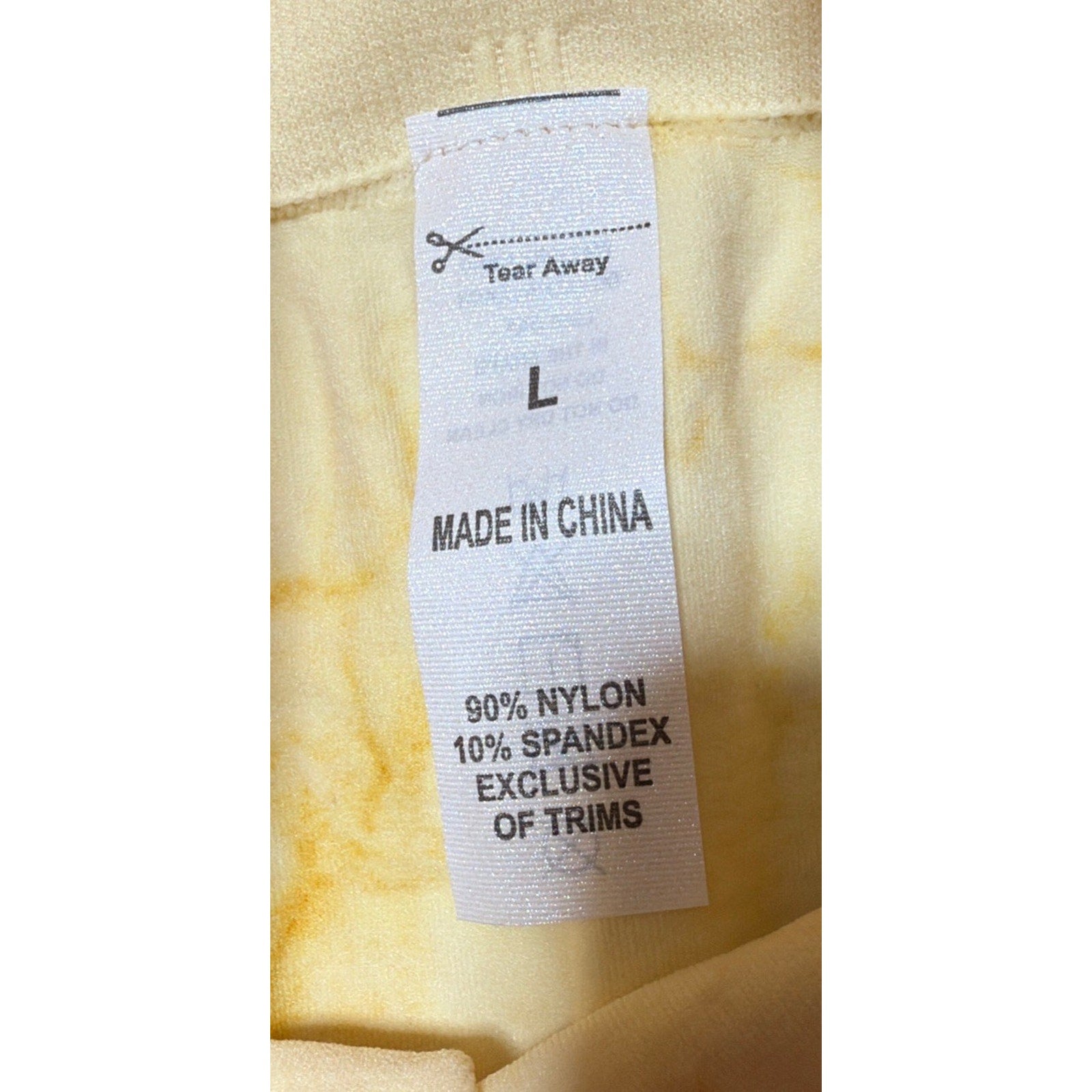 LISM Wear Tie Dye Leggings Women’s Large Yellow Gold High Waist Yoga Pants NWT