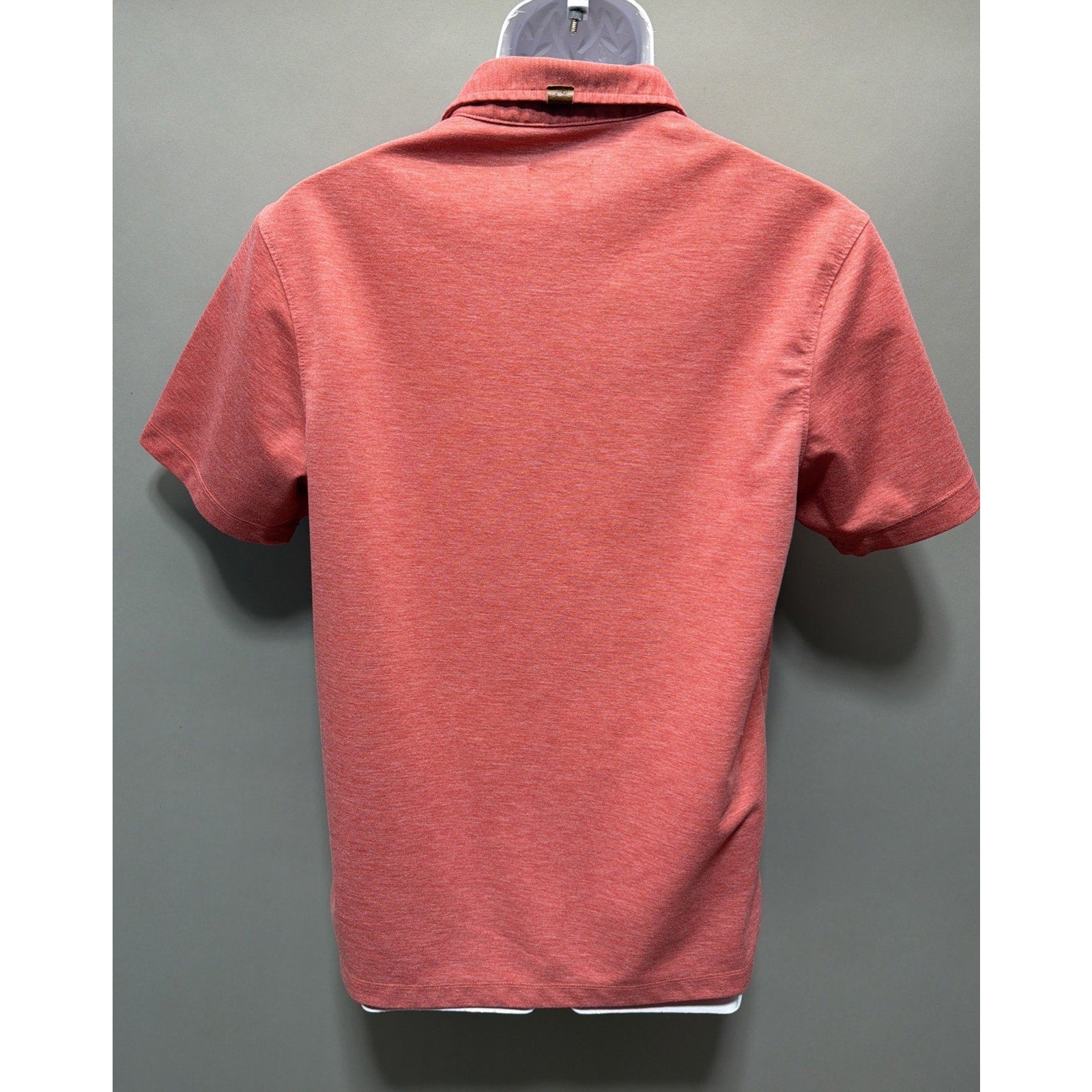 Fundamental Coast Shirt Mens Medium Polo Short Sleeve Coral Beach Casual Preppy