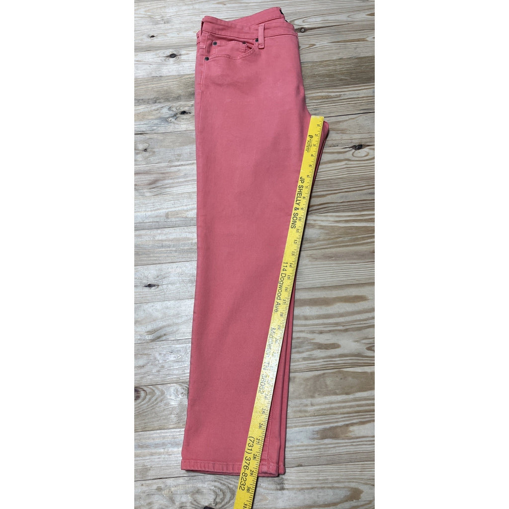 LRL Lauren Jeans Co Womens Jeans Modern Straight Ankle Pink Ralph Lauren Size 14