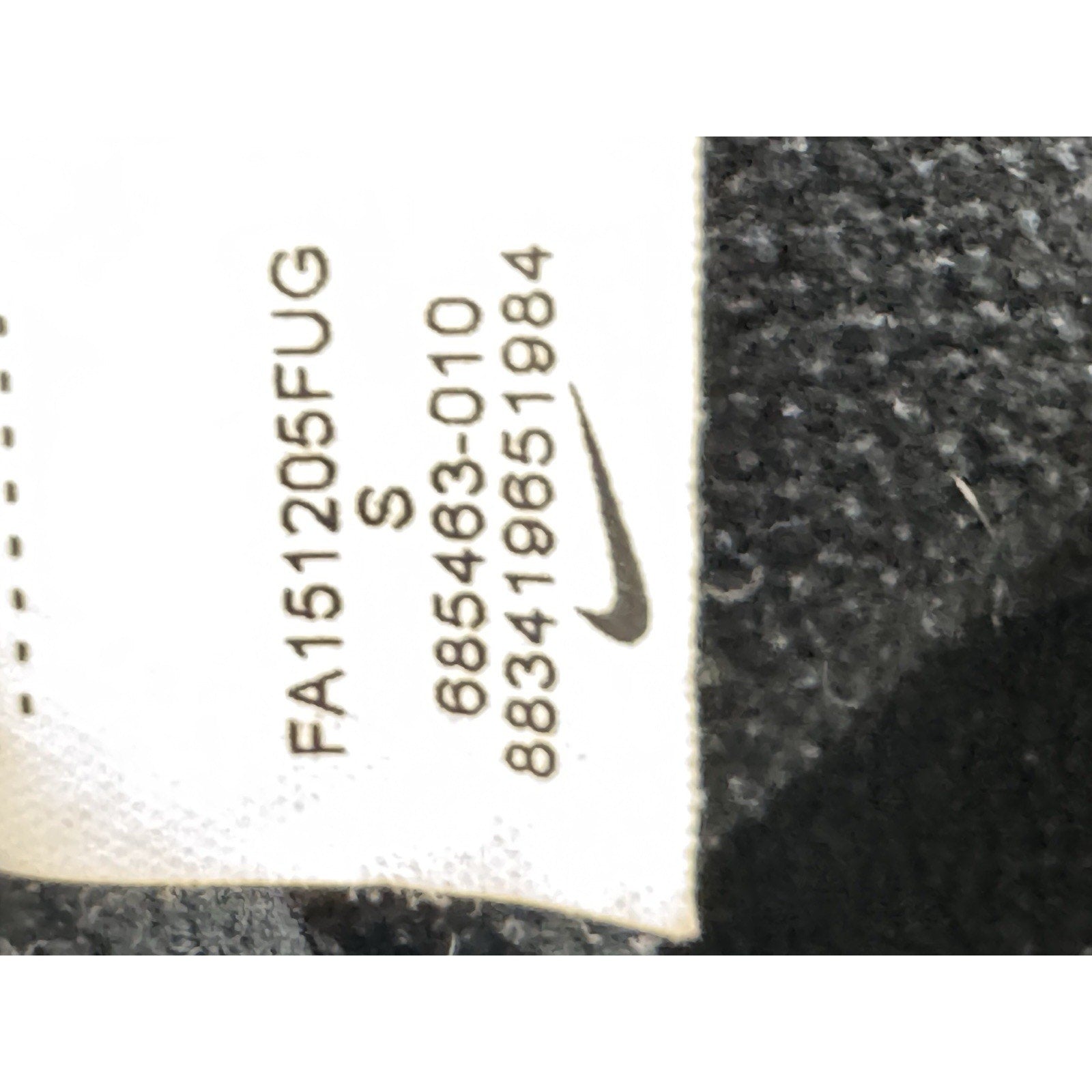 NIKE Hoodie Womens Small Black Pullover Fleece Hooded Therma-Fit Center Check