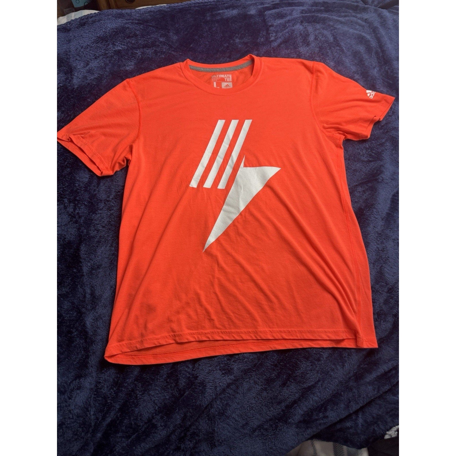 Adidas Ultimate Tee T-shirt Short Sleeve Orange 2012 Men’s Size Large Logo