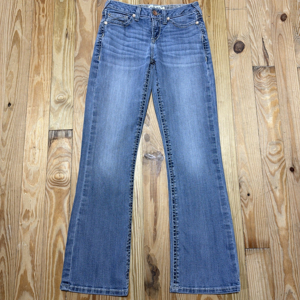 ARIAT Jeans 16 R.E.A.L. Mid Rise Stretch Whipstitch Boot Rainstorm Women’s 27x31