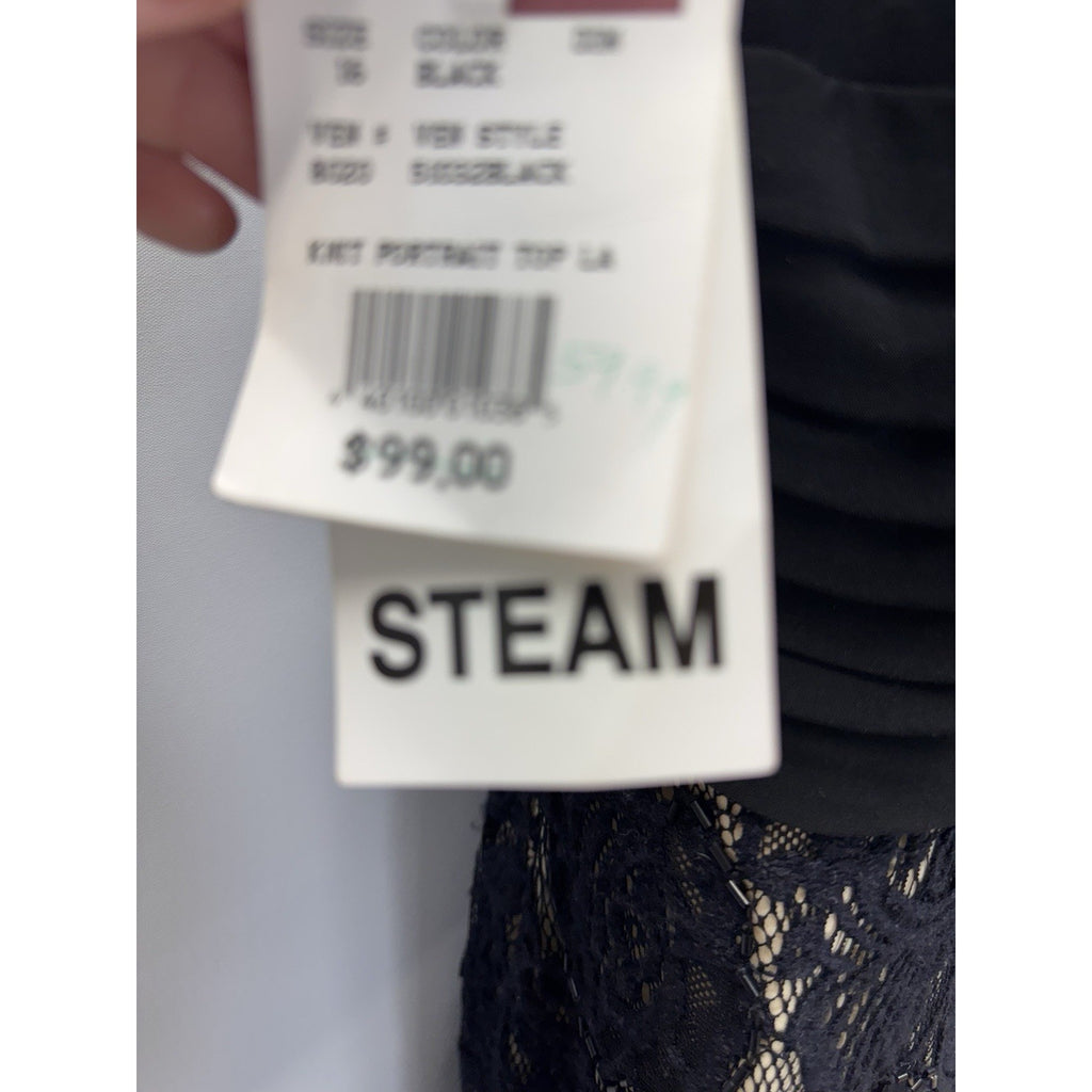 David's Bridal Sleeveless Black Lace Beaded Dress Size 16