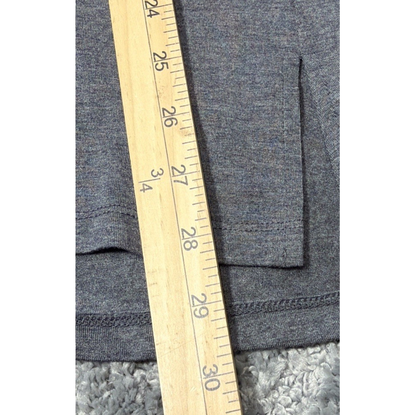 H by Halston Tunnel Funnel Neck Long Sleeves Top with Pockets Grey Small Size