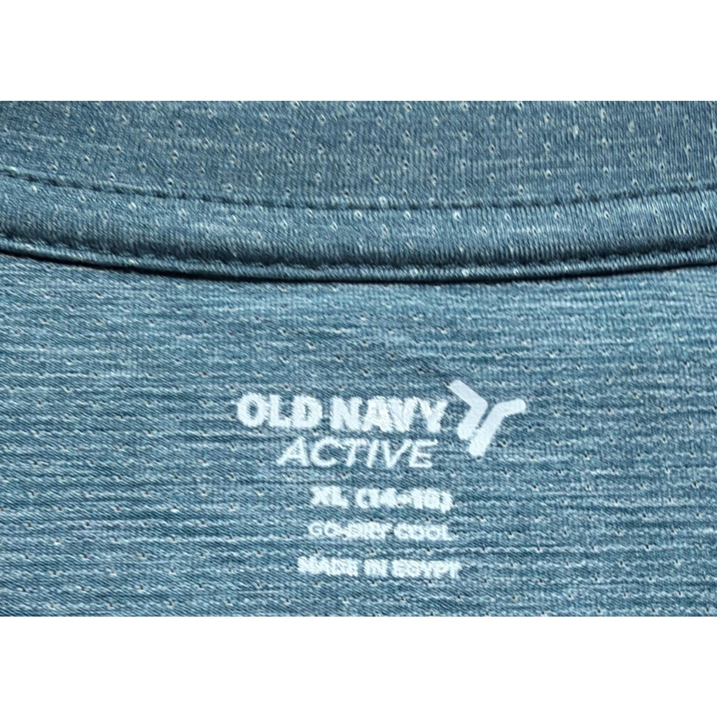 Old Navy T Shirt Teen Boy 14-16 Blue Go-Dry Cool NWT Stretch