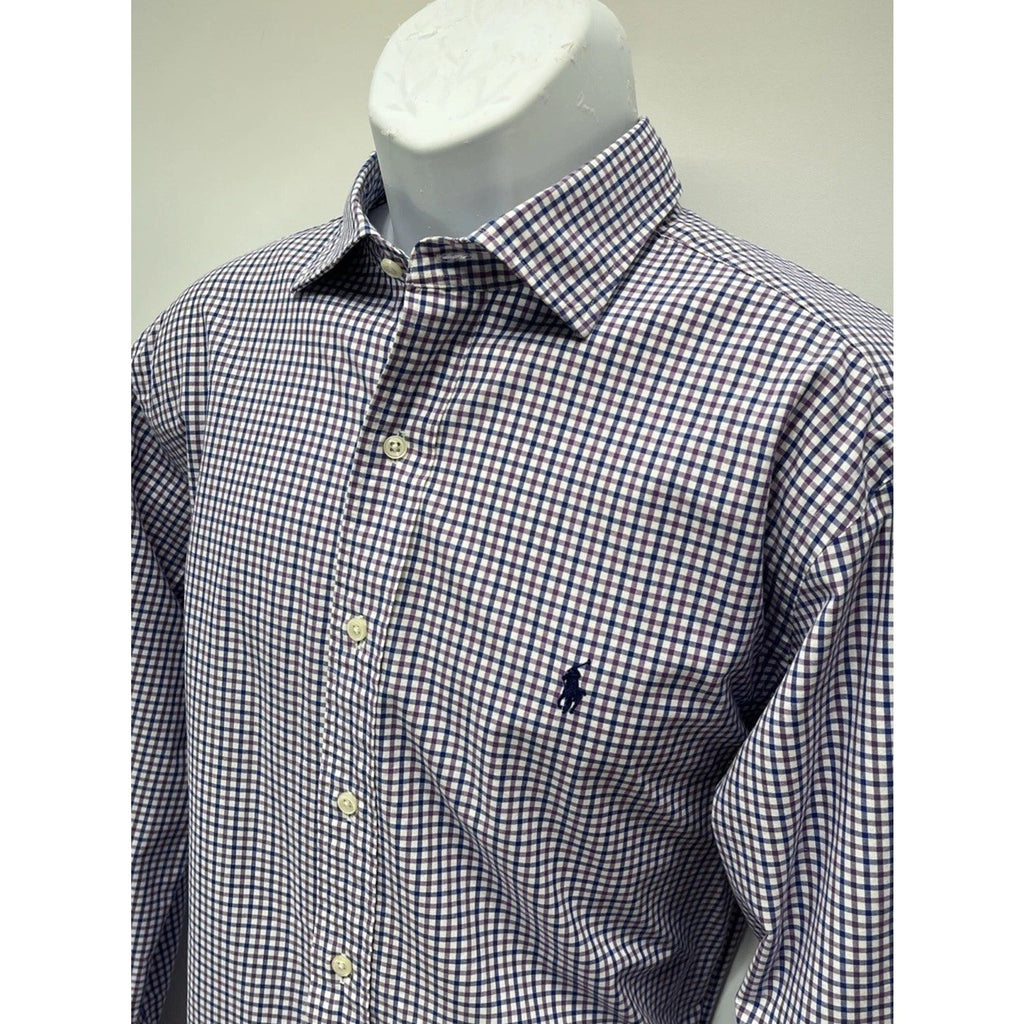 Polo Ralph Lauren LS Shirt Mens Stanton Classic Fit Gingham Button Down L