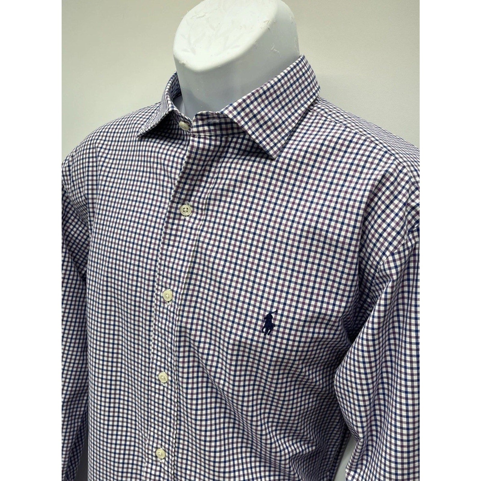Polo Ralph Lauren LS Shirt Mens Stanton Classic Fit Gingham Button Down L