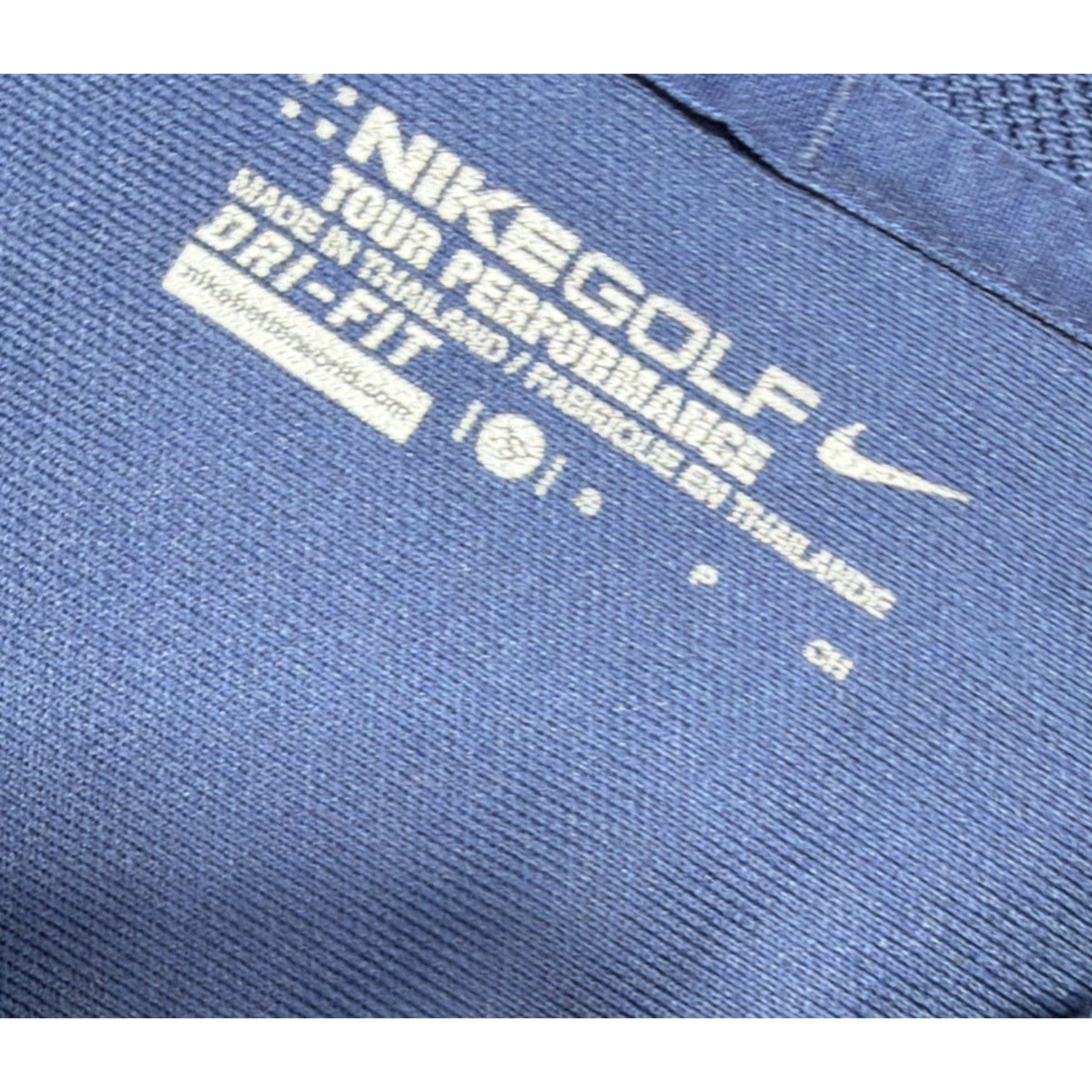 Nike Golf Polo Shirt Men's S Blue Dri-Fit Solid Swoosh Logo Activewear