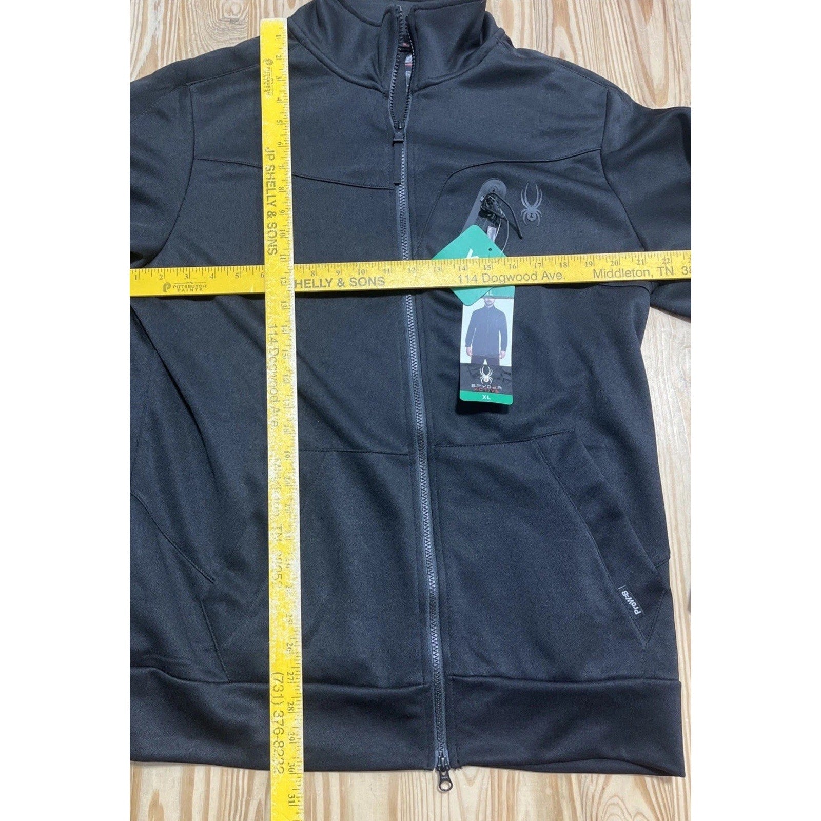 Men's Spyder ACTIVE ProW=B Jacket NWT Full Zip Black Polyester XL