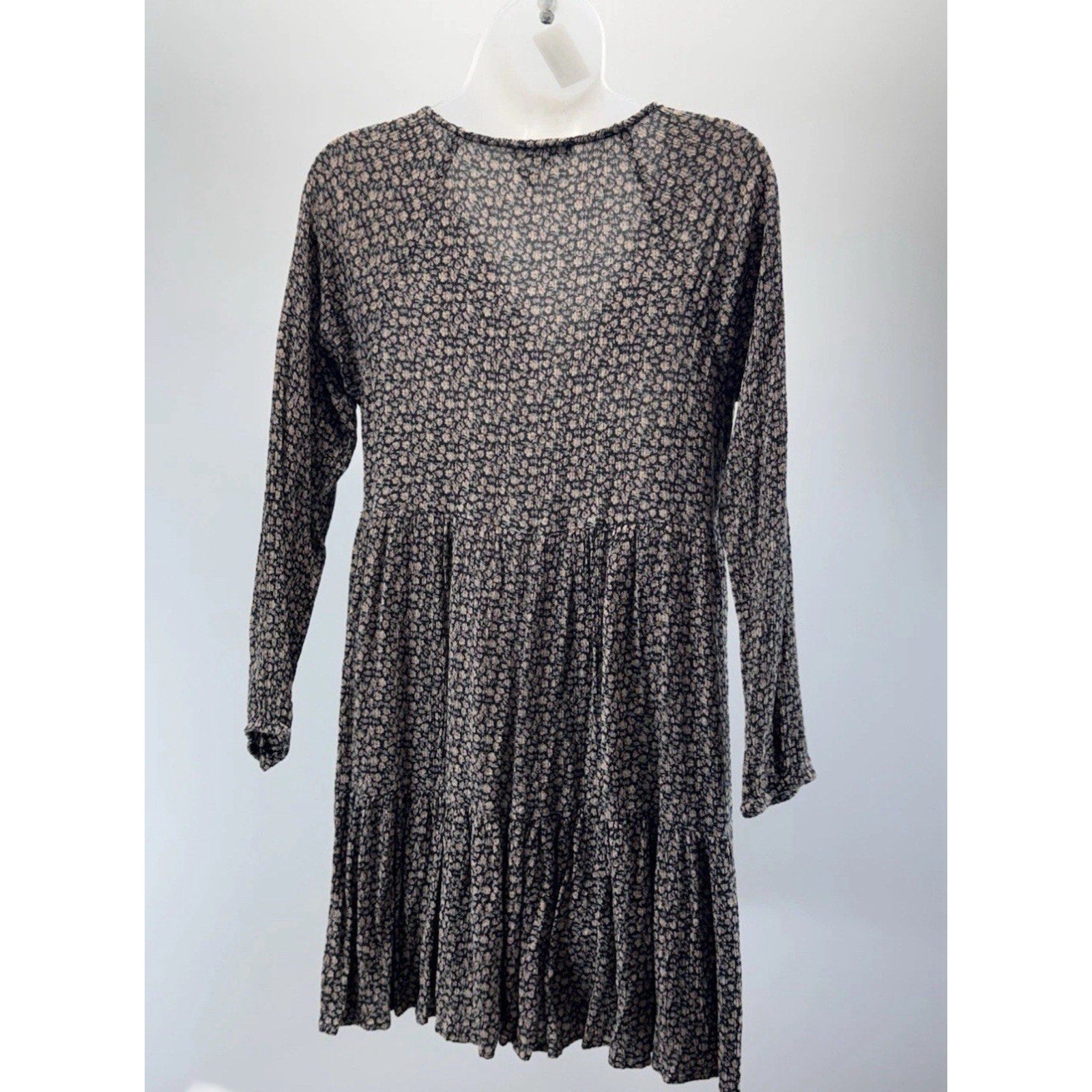 American Eagle boho cotrage floral tiered mini dress size S