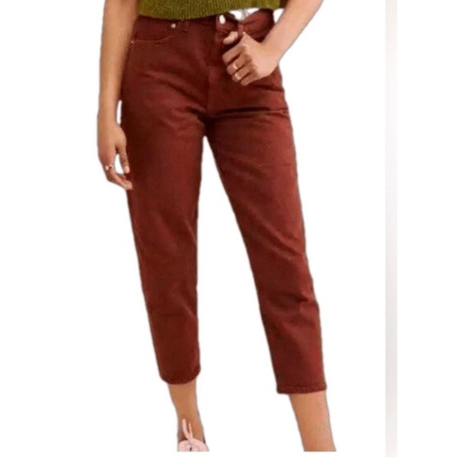 NWT EDWIN Women’s Jeans Anthropologie Anderson Ankle Spice Brown - Size 25