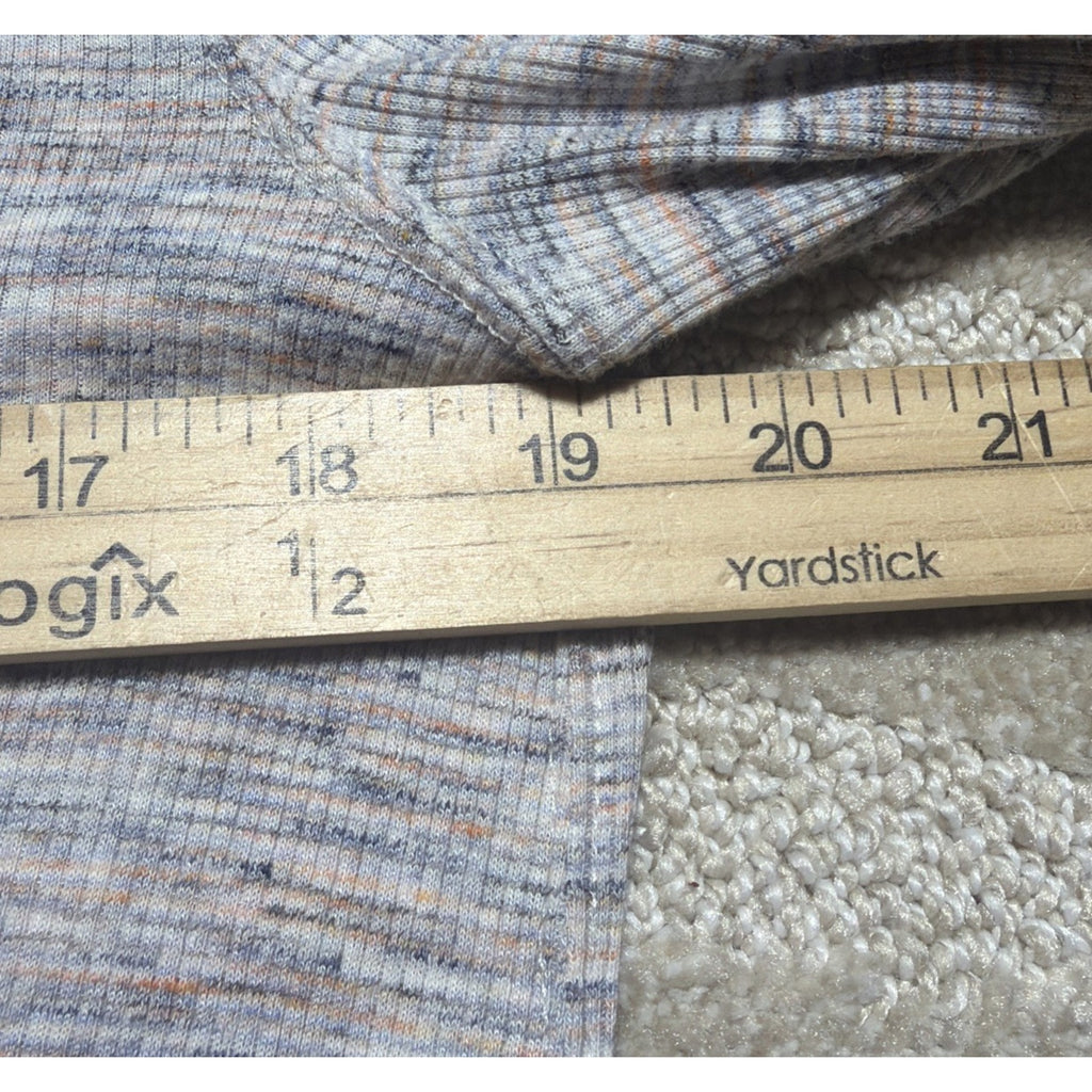 WE THE FREE PEOPLE Pullover Womens Small Heather Gray Stone Cold Split Back Top