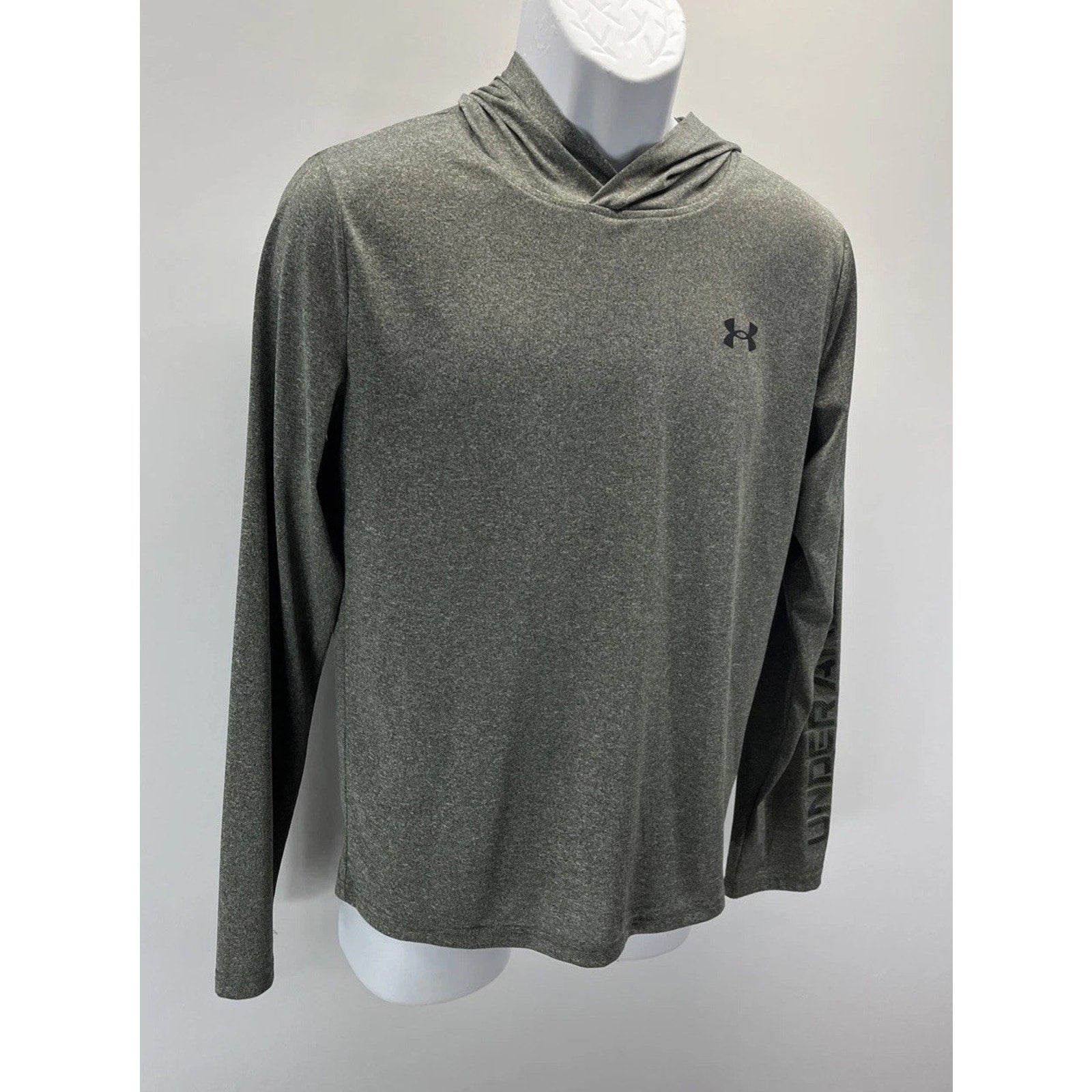 Under Armour Boys Dark Gray Fitted Pullover with Hood Size Youth XL