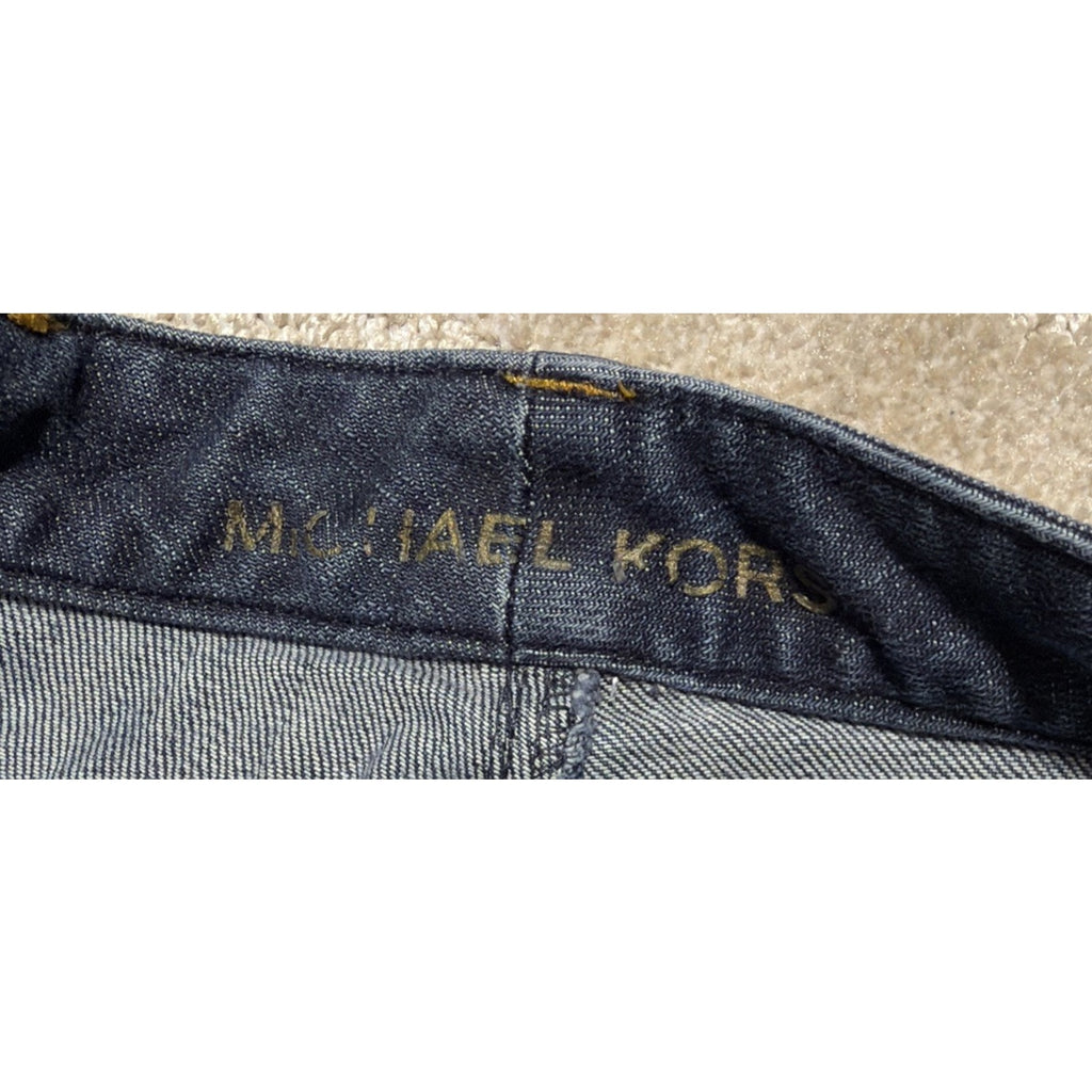 Michael Kors Y2K Studded Flap Pocket Denim Blue Jeans Bootcut Women’s 10 Stretch