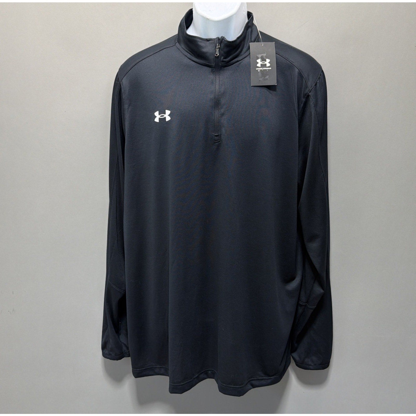 New Under Armour Men's Locker 1/4 Zip Pullover Black Adult XXL NWT