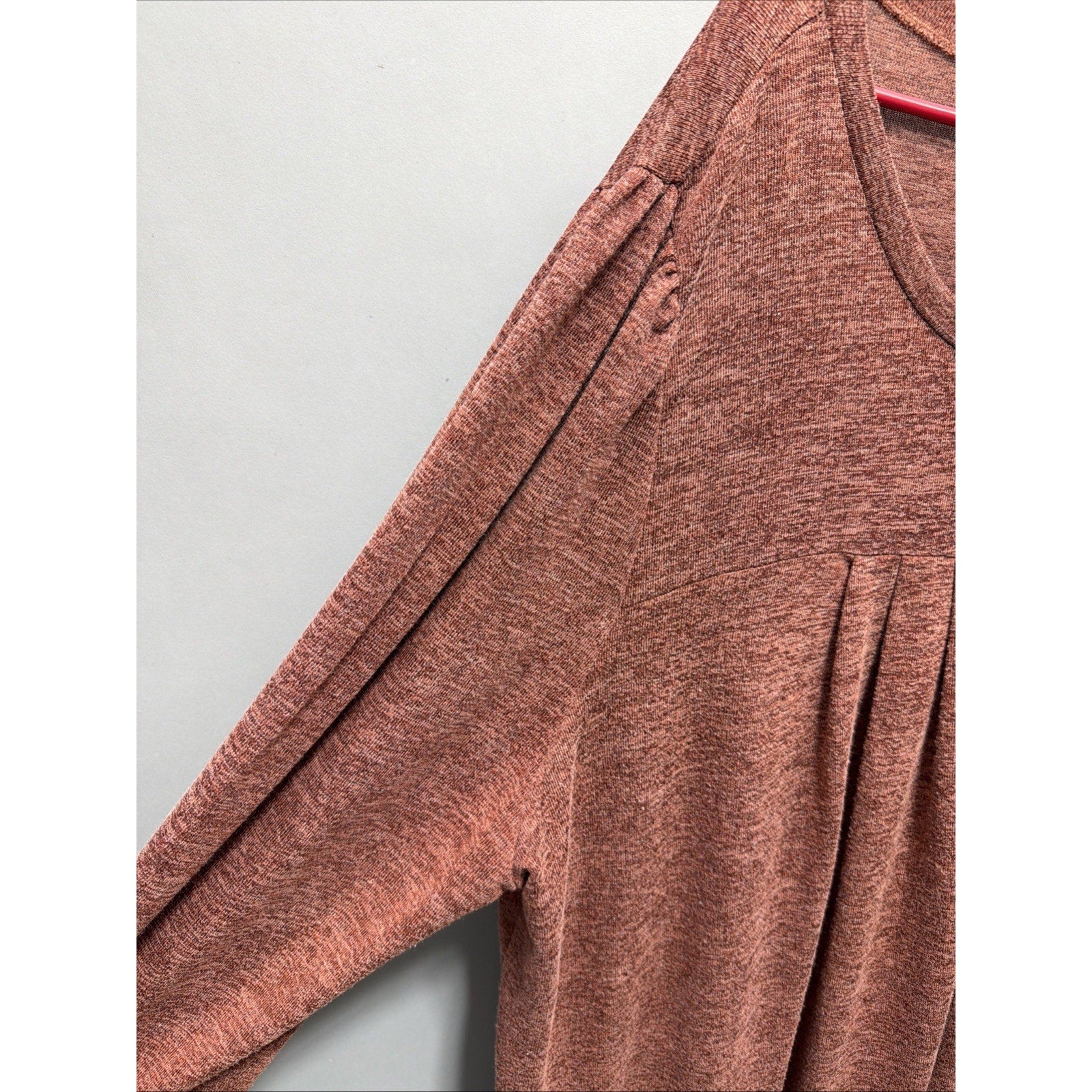 BloomChic Plus Size 28 Rustic Heather Top Balloon Sleeve