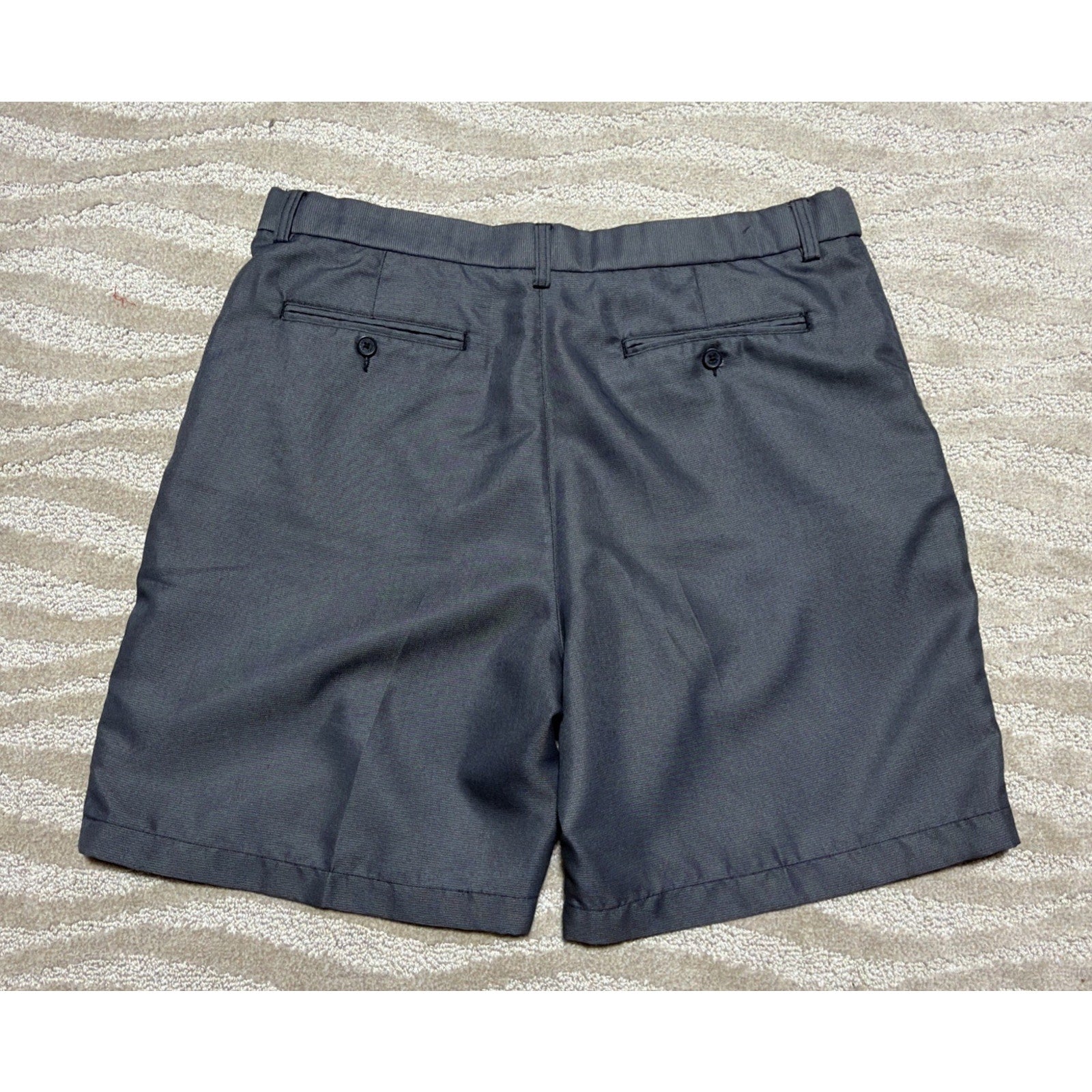 Alfani Men’s Gray Dress Shorts Size 36 Flat Front Modal Blend Lightweight 9” Ins