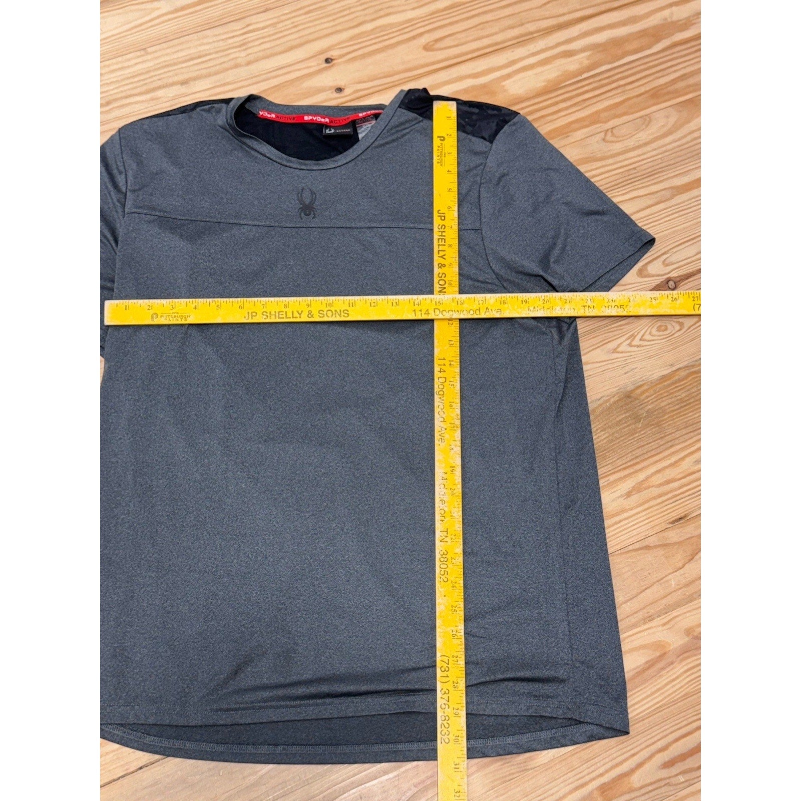 Spyder Active Shirt Gray Black Lightweight Performance Men’s XL