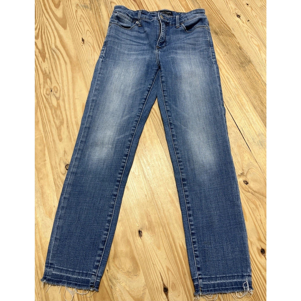 Lucky Brand Hayden Mid Rise Skinny Crop 4 (27 X 26) Women's Denim Jeans Raw Hem