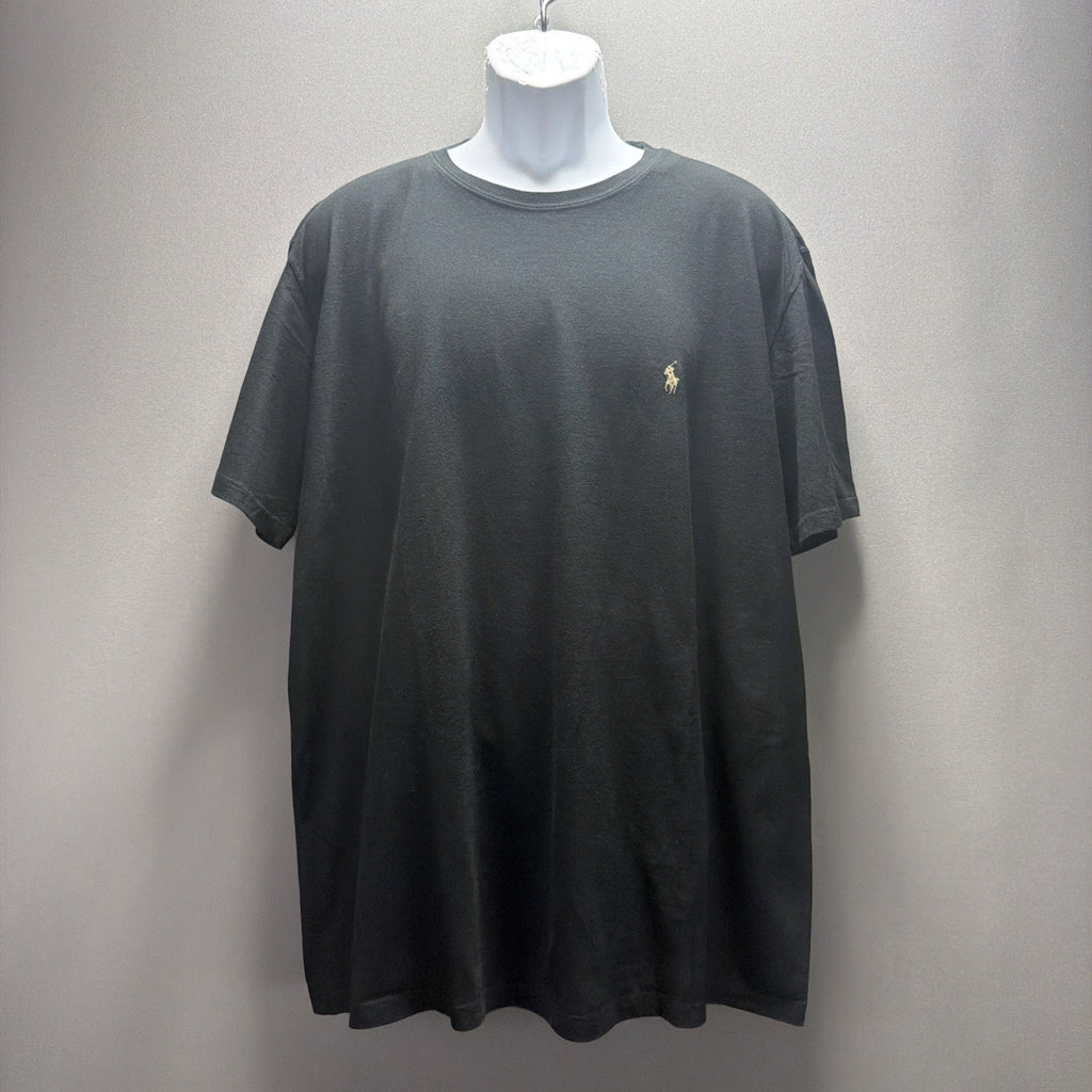 Vintage 1990s Polo Ralph Lauren Black T-Shirt with Brown Pony Logo XL