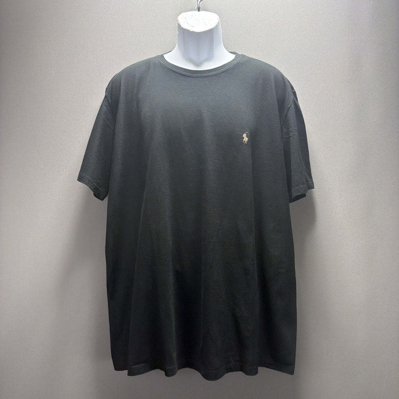 Vintage 1990s Polo Ralph Lauren Black T-Shirt with Brown Pony Logo XL