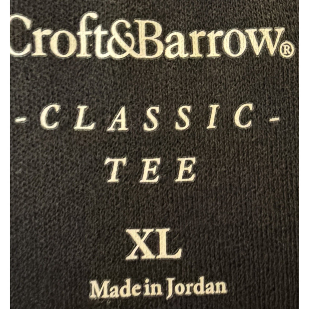 Croft & Barrow Women's The Classic Tee Short Sleeve Crewneck XL Black New