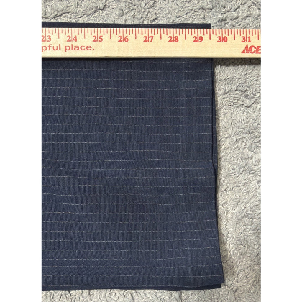 Kenneth Cole High Rise Zip Front Pin Stripe Wide Leg Women's 8 Pants Navy Blue