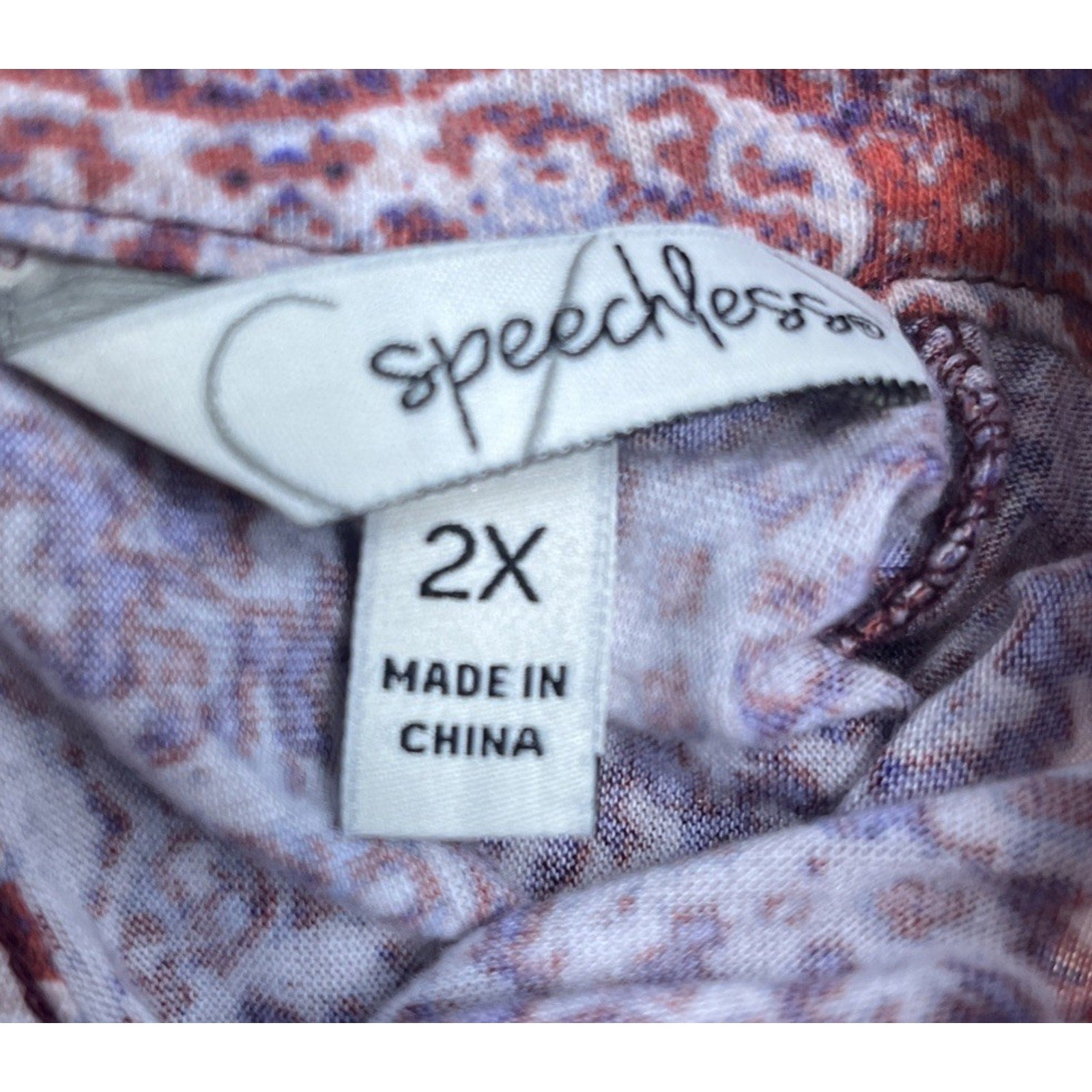 Speechless Women's Multi Color Geometric Short Dress Size 2X