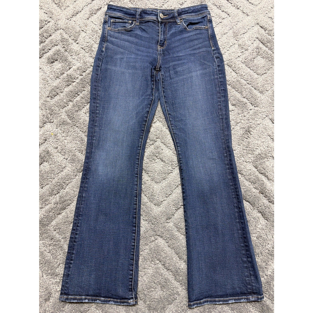 American Eagle Women's Jeans 10 Super Stretch Kick Boot Blue Denim