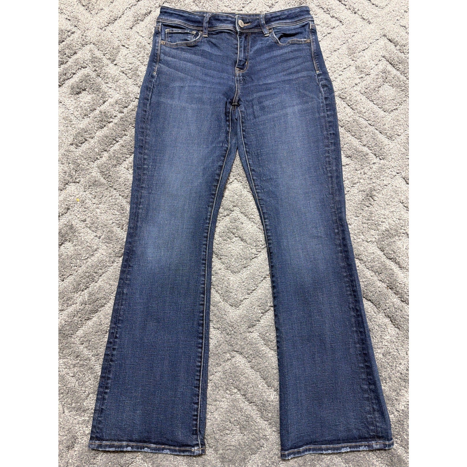 American Eagle Women's Jeans 10 Super Stretch Kick Boot Blue Denim