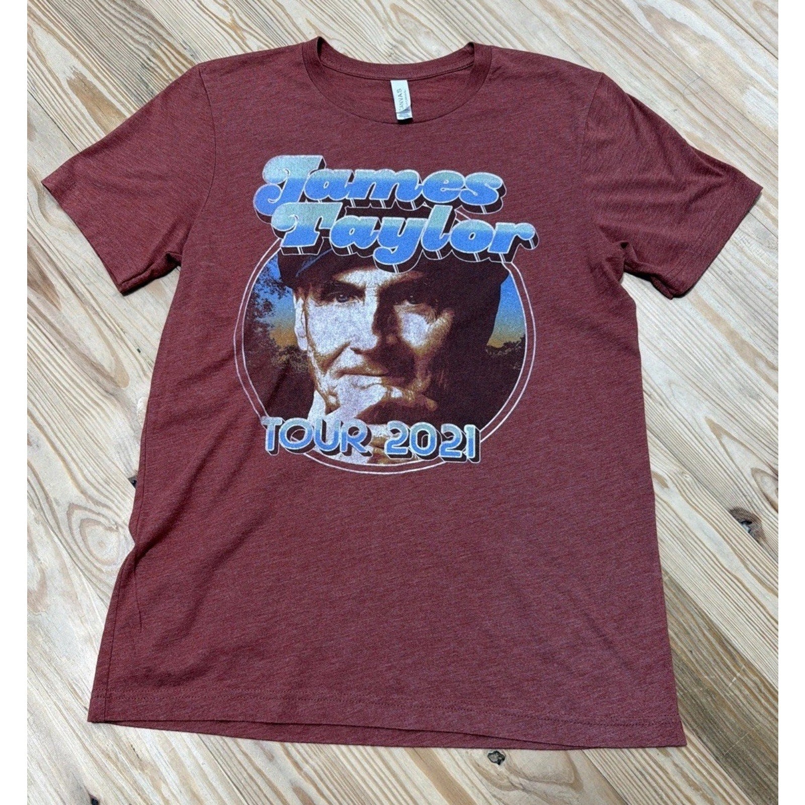 James Taylor. 2021 Concert T-shirt. Mens Medium 2 Sided Clean