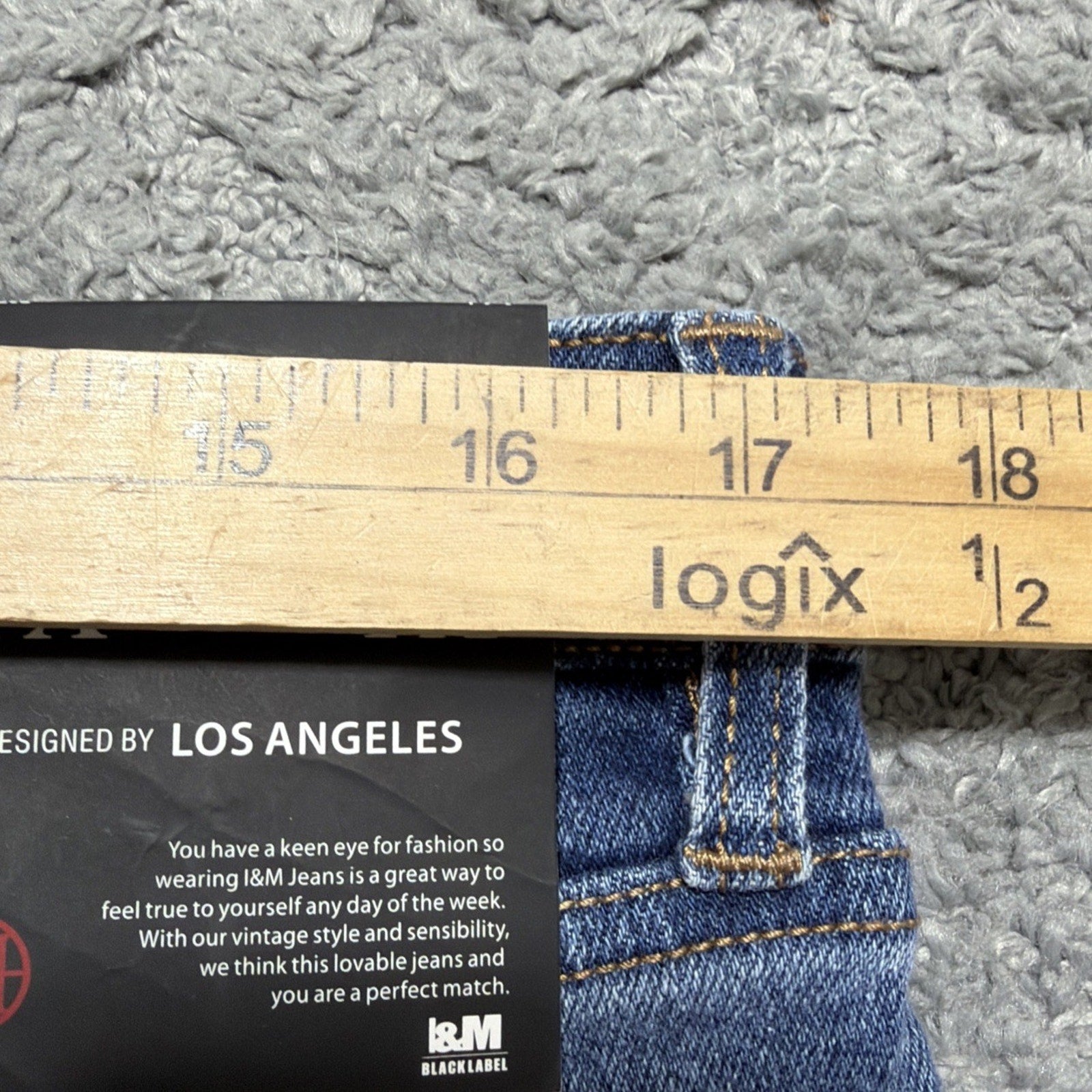 NWT I&M Black Label Denim Jean Distressed Shorts Olivia Womens Plus Size 1X