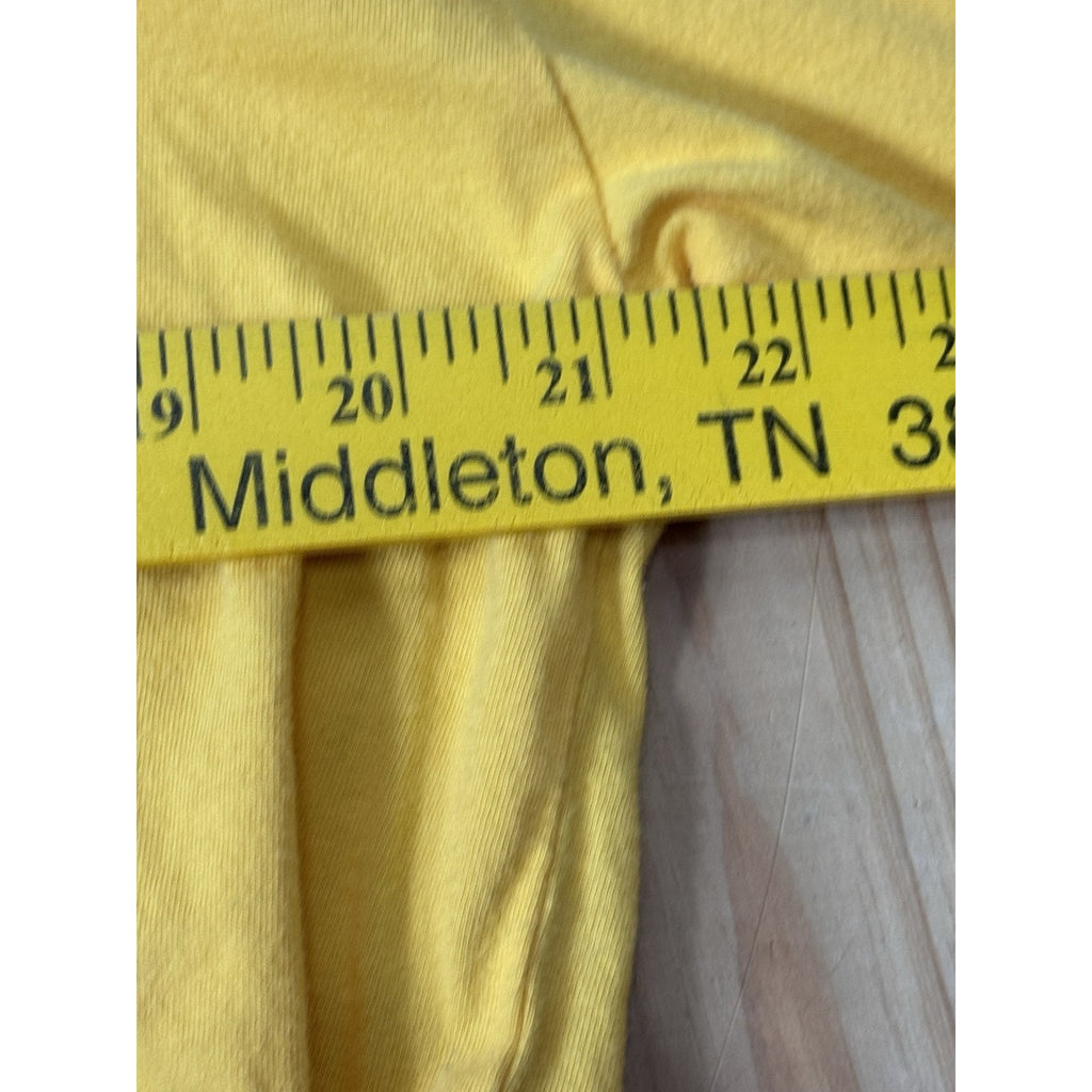 Pink Women's Long Sleeve Yellow Pull Over "PINK" Shirt Size Medium EUC