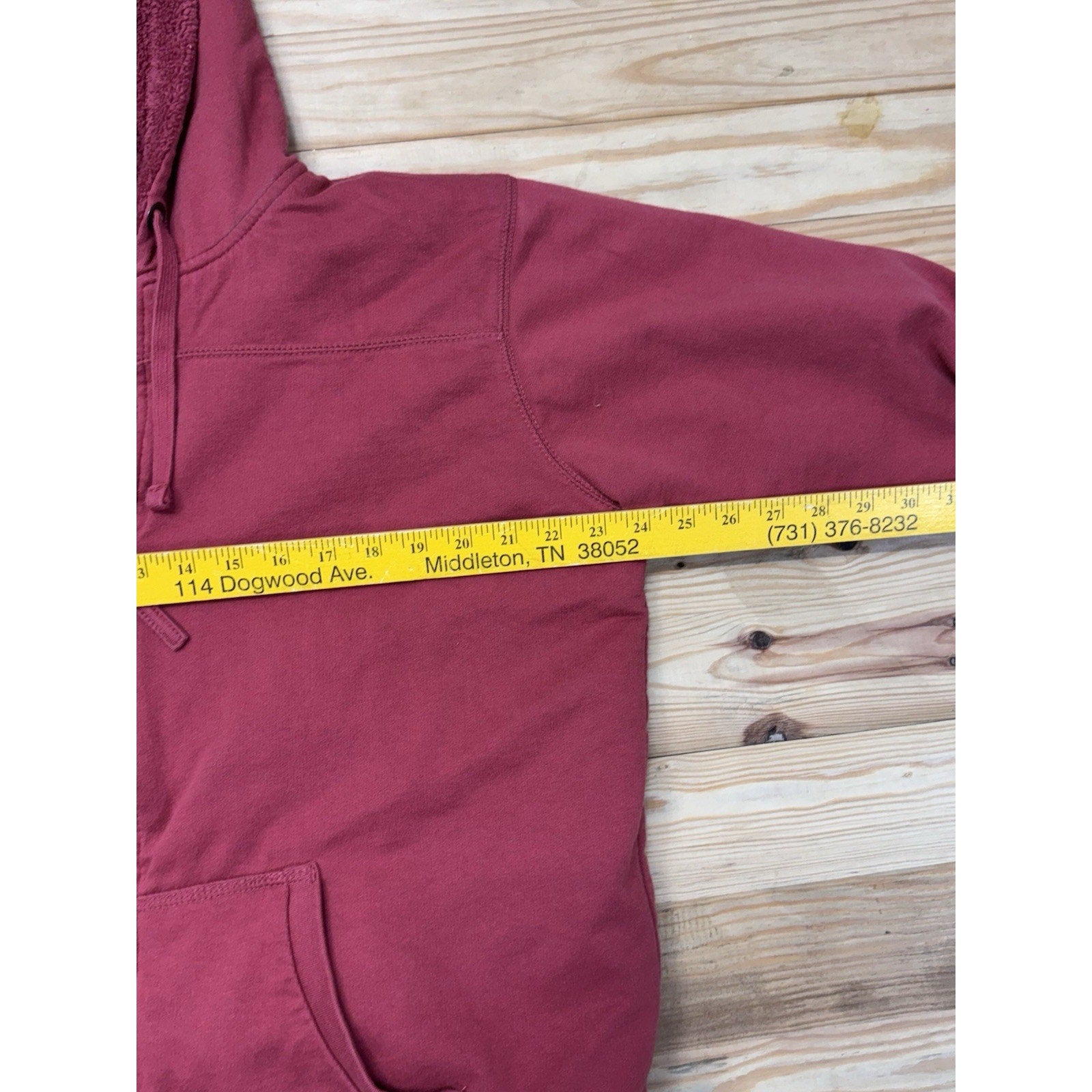 Blue Mountain Women's Fleece Full Zip Long Sleeve Hoodie Sweatshirt Red Size 2XL