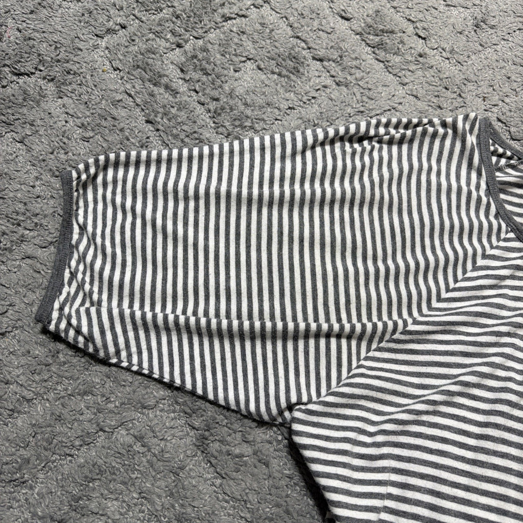 Express Women's Striped Flutter Sleeve Oversized Blouse Top Tunic Size Small