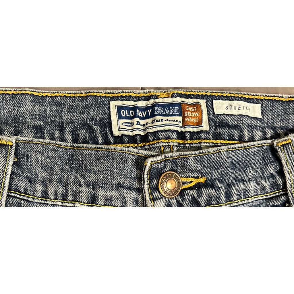 OLD NAVY Denim OND JEANS Stretch Boot Cut Stretch Just Below Waist 14 33x31