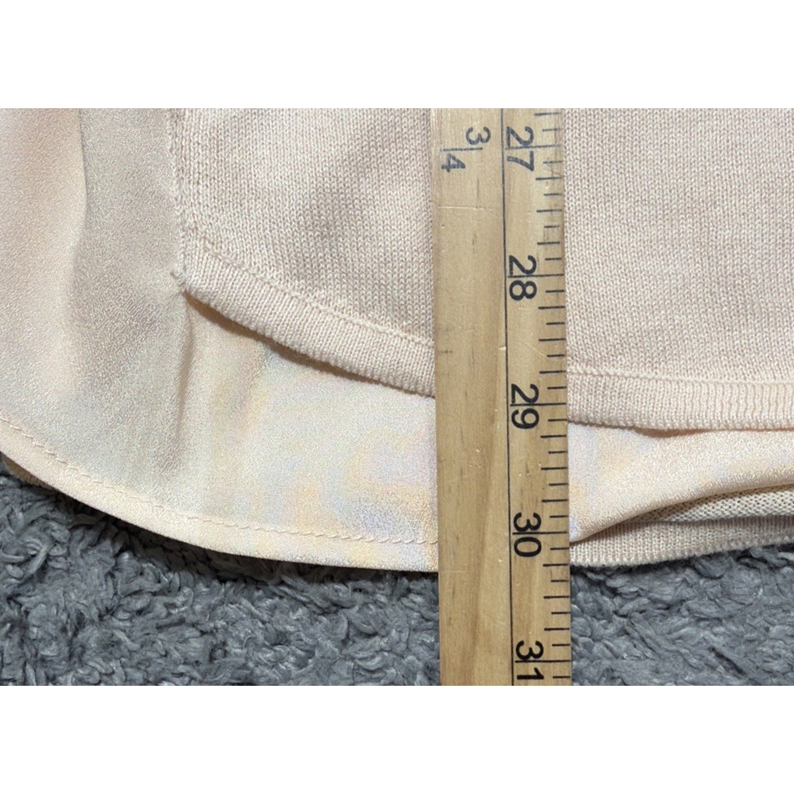 The Limited Cream Lightweight V Neck Sweater Built In Tank Womans Size Large NWT