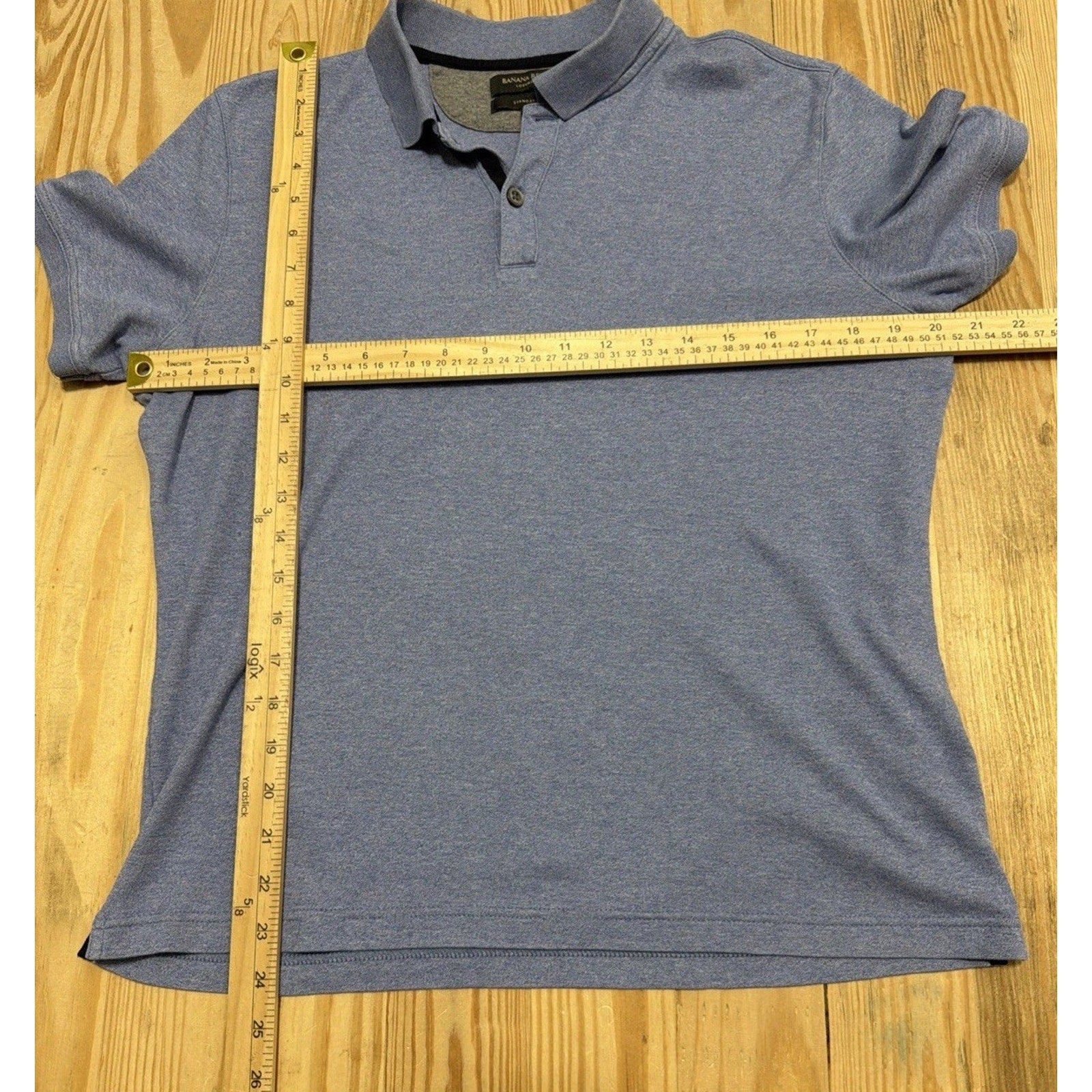 Banana Republic Standard Fit Luxury Touch Polo Shirt Mens Medium Cotton Preppy